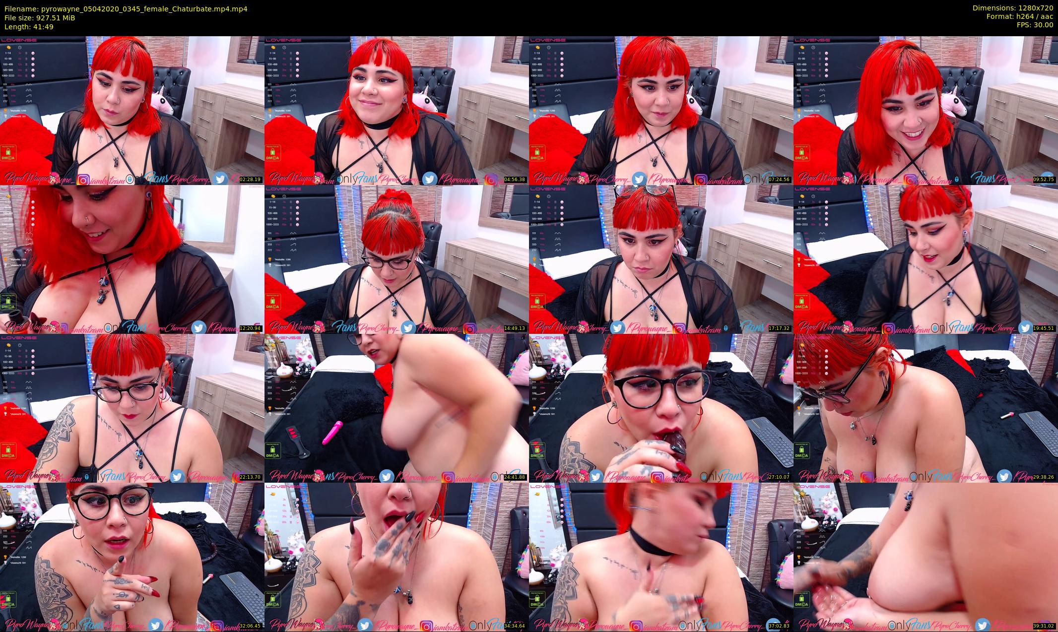 pyrowayne — 42 minute Chaturbate female cam show recording, 720p, Apr 5, 2020