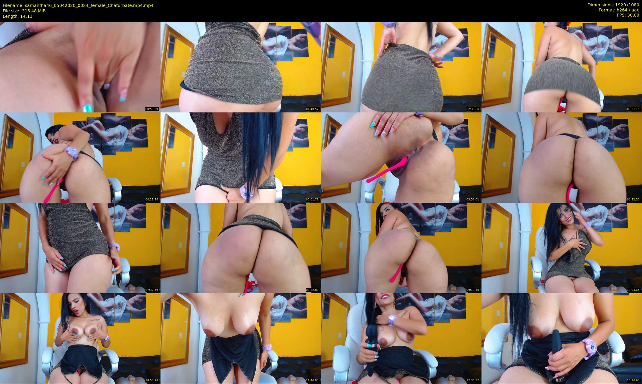 samantha46 — 15 minute Chaturbate female cam show recording, 1080p, Apr 5, 2020
