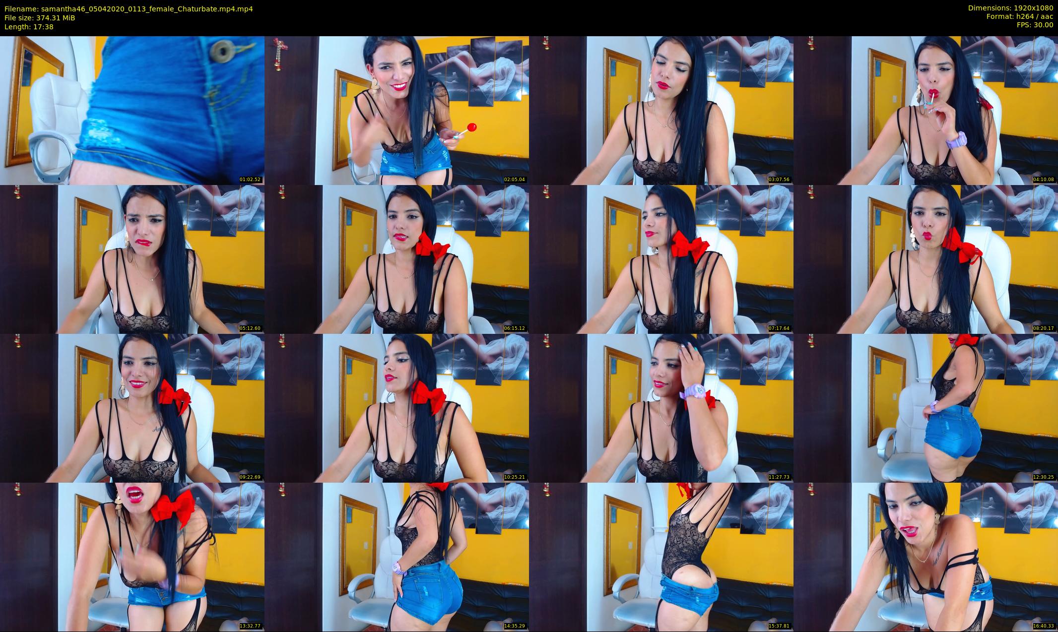 samantha46 — 18 minute Chaturbate female cam show recording, 1080p, Apr 5, 2020