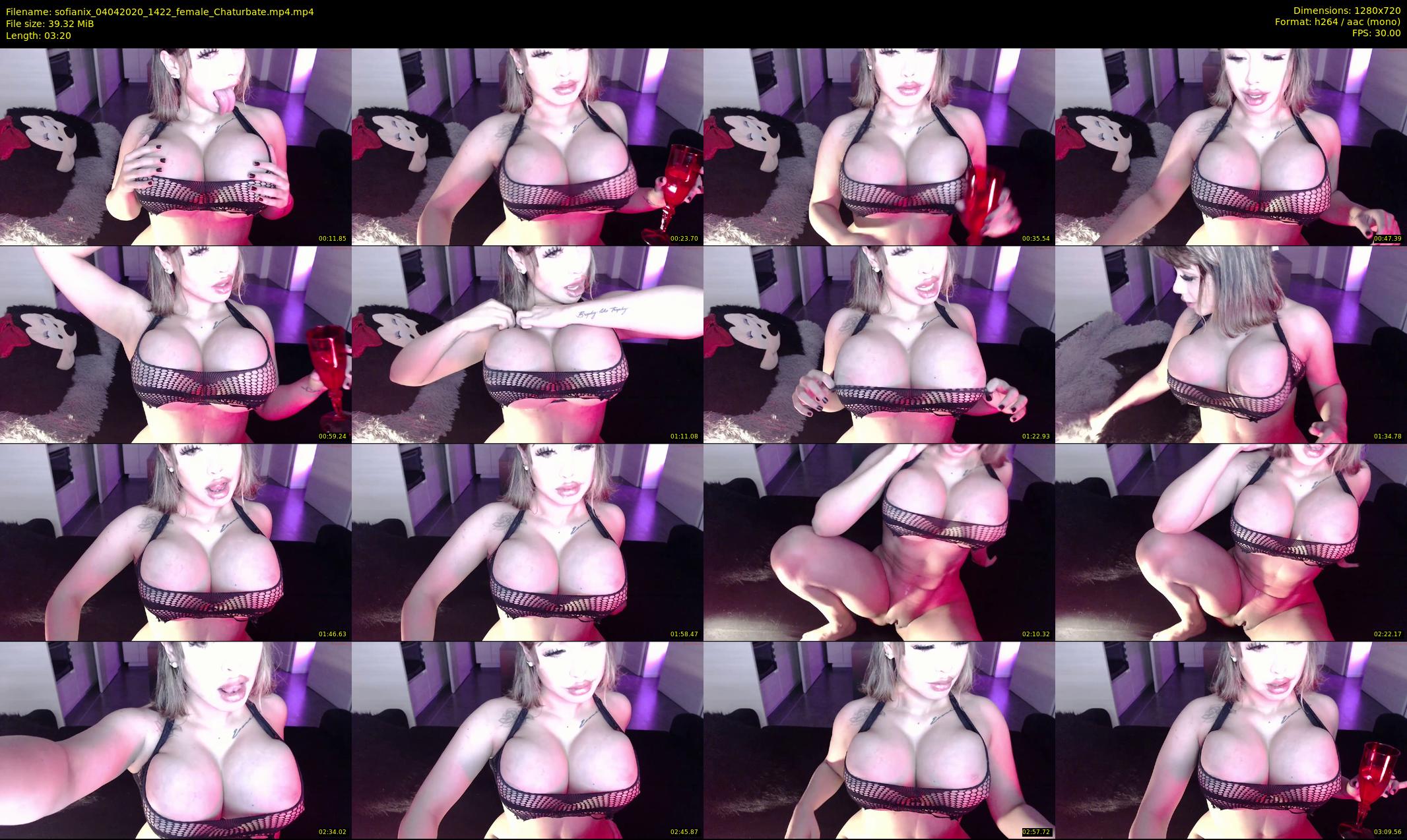 sofianix — 4 minute Chaturbate female cam show recording, 720p, Apr 4, 2020