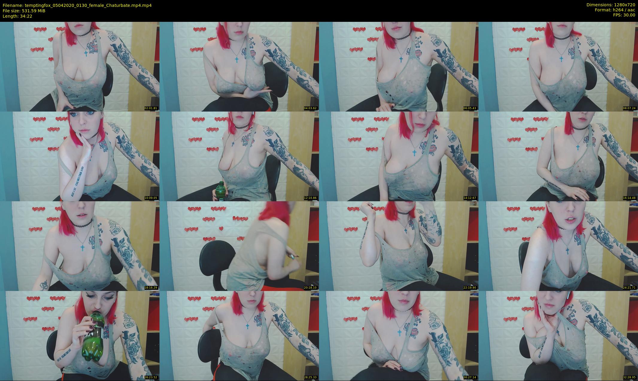 temptingfox — 35 minute Chaturbate female cam show recording, 720p, Apr 5, 2020