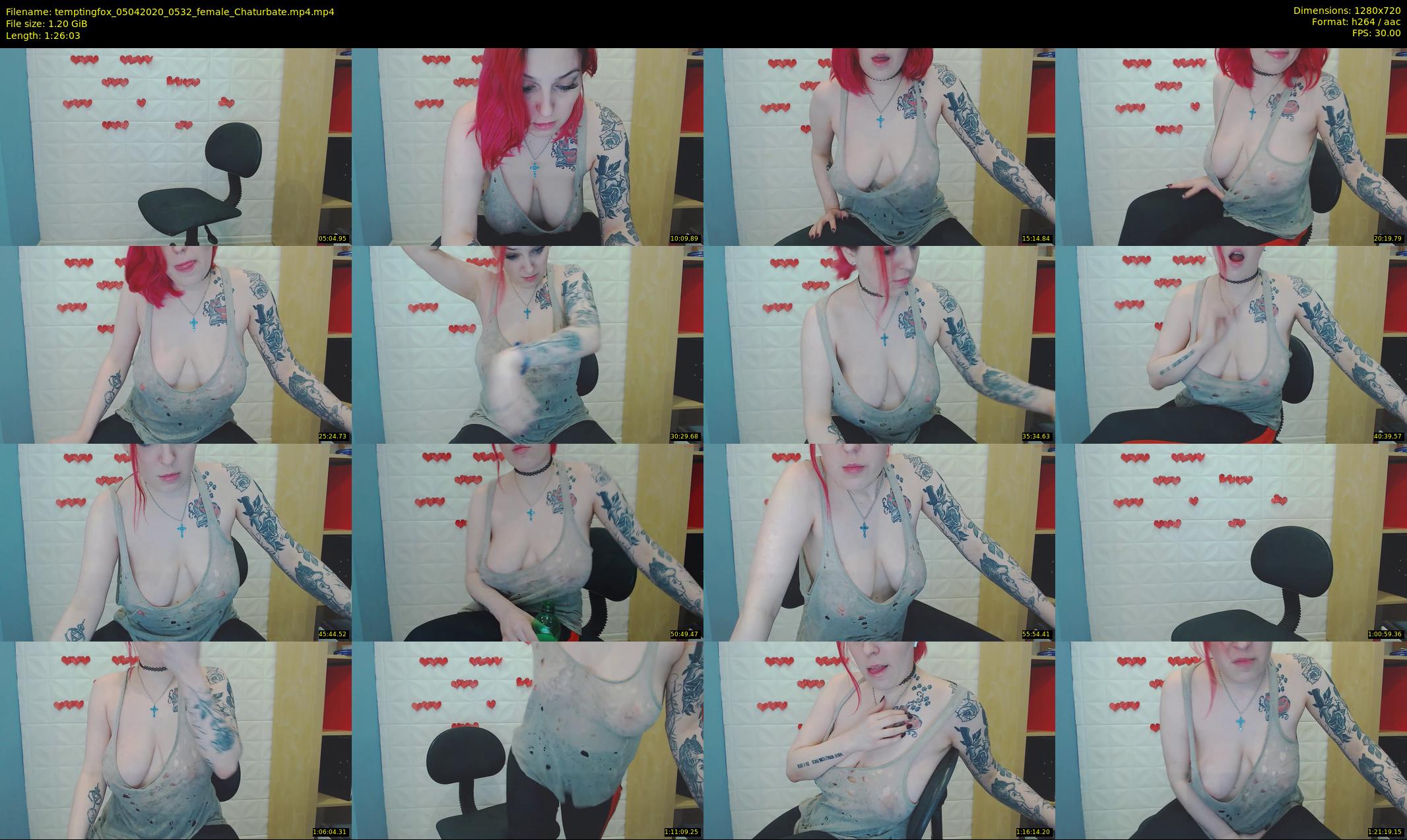 temptingfox — 87 minute Chaturbate female cam show recording, 720p, Apr 5, 2020