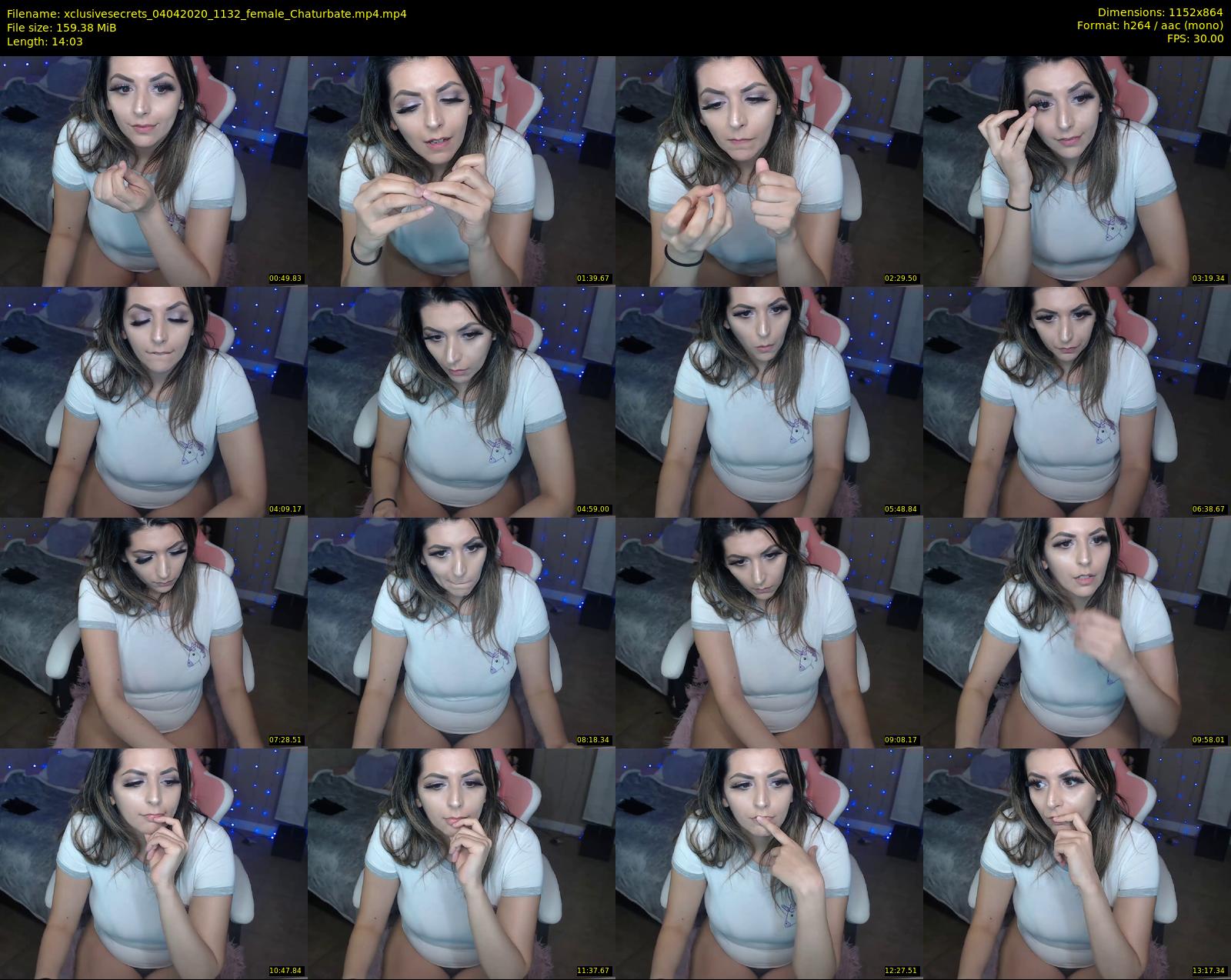 xclusivesecrets — 15 minute Chaturbate female cam show recording, 720p, Apr 4, 2020