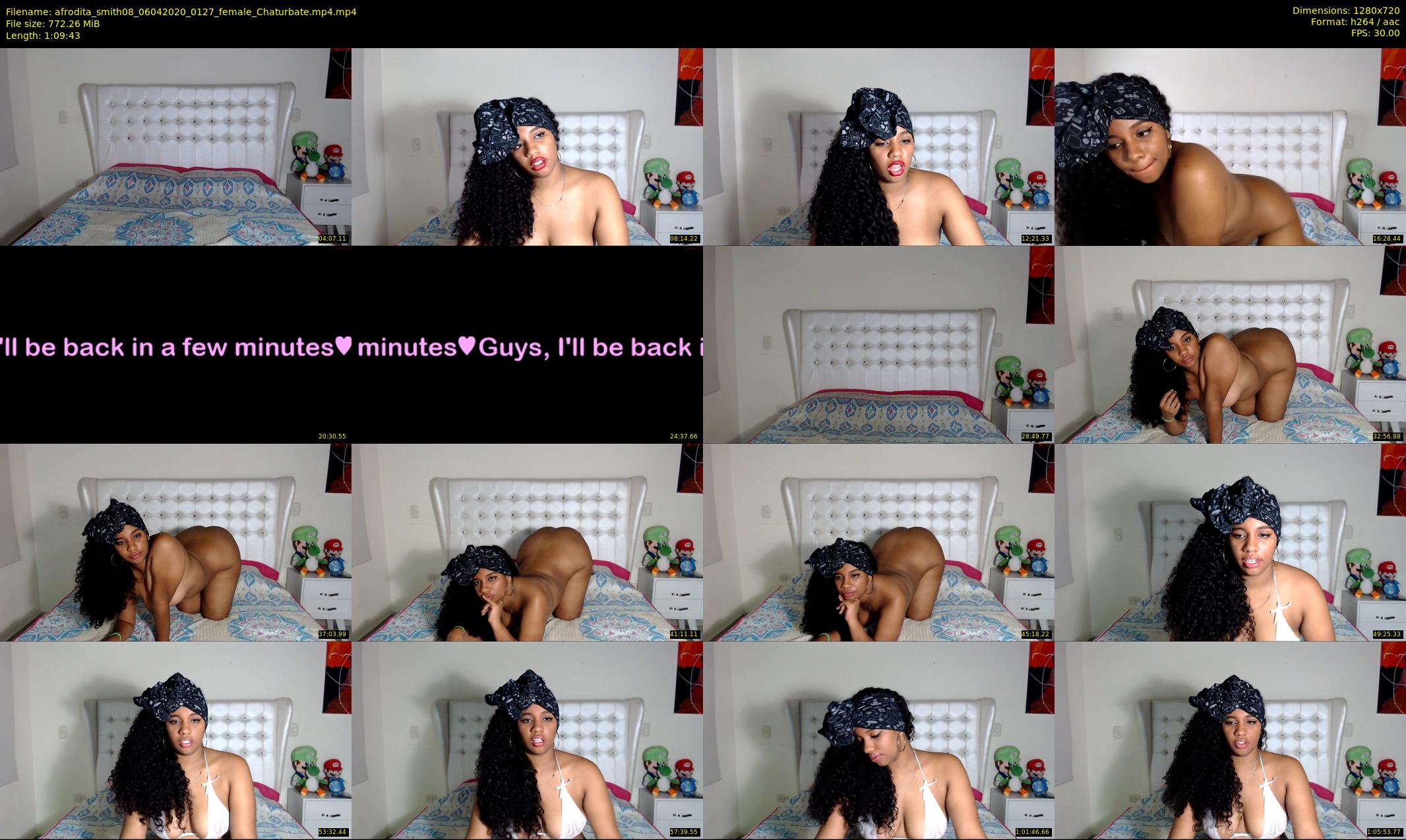 afrodita_smith08 — 70 minute Chaturbate female cam show recording, 720p, Apr 6, 2020