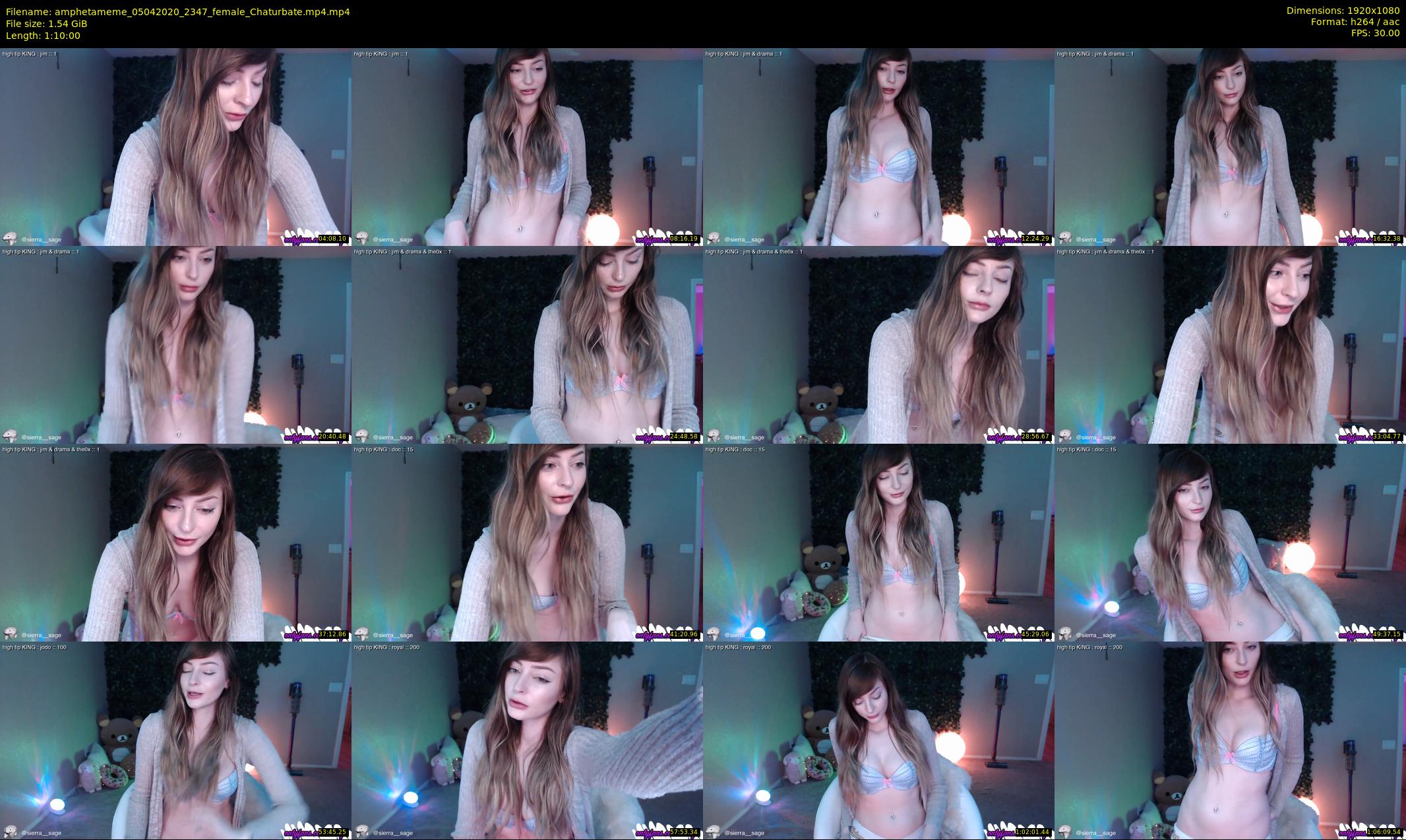 amphetameme — 70 minute Chaturbate female cam show recording, 1080p, Apr 5, 2020
