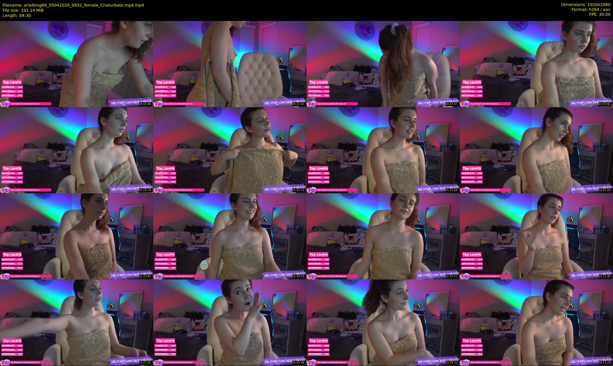 arielking69 — 5 minute Chaturbate female cam show recording, 1080p, Apr 5, 2020