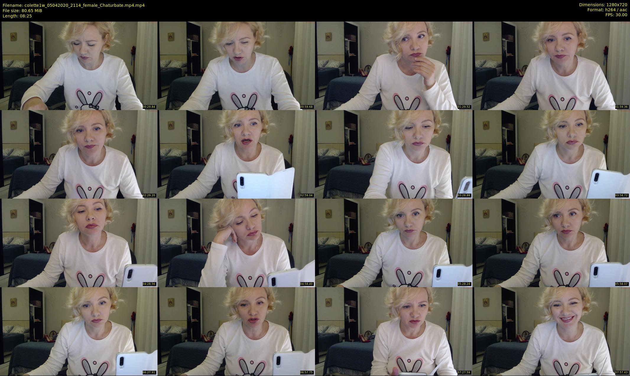 colette1w — 9 minute Chaturbate female cam show recording, 720p, Apr 5, 2020