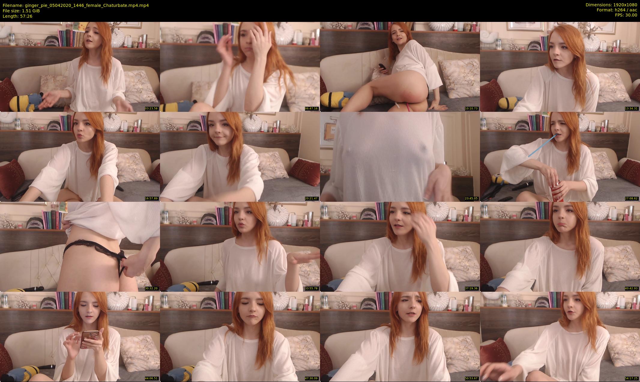 ginger_pie — 58 minute Chaturbate female cam show recording, 1080p, Apr 5, 2020