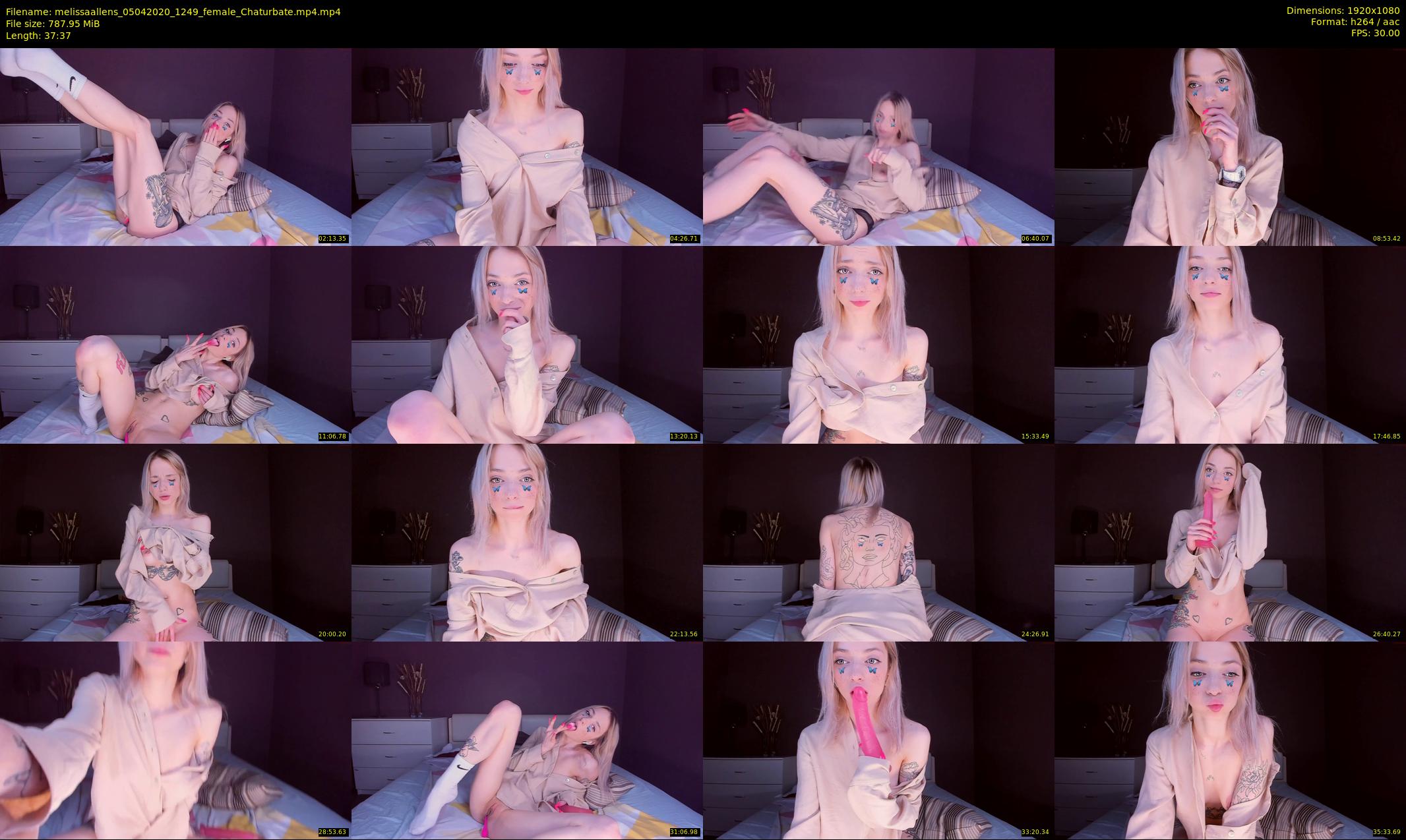 melissaallens — 38 minute Chaturbate female cam show recording, 1080p, Apr 5, 2020
