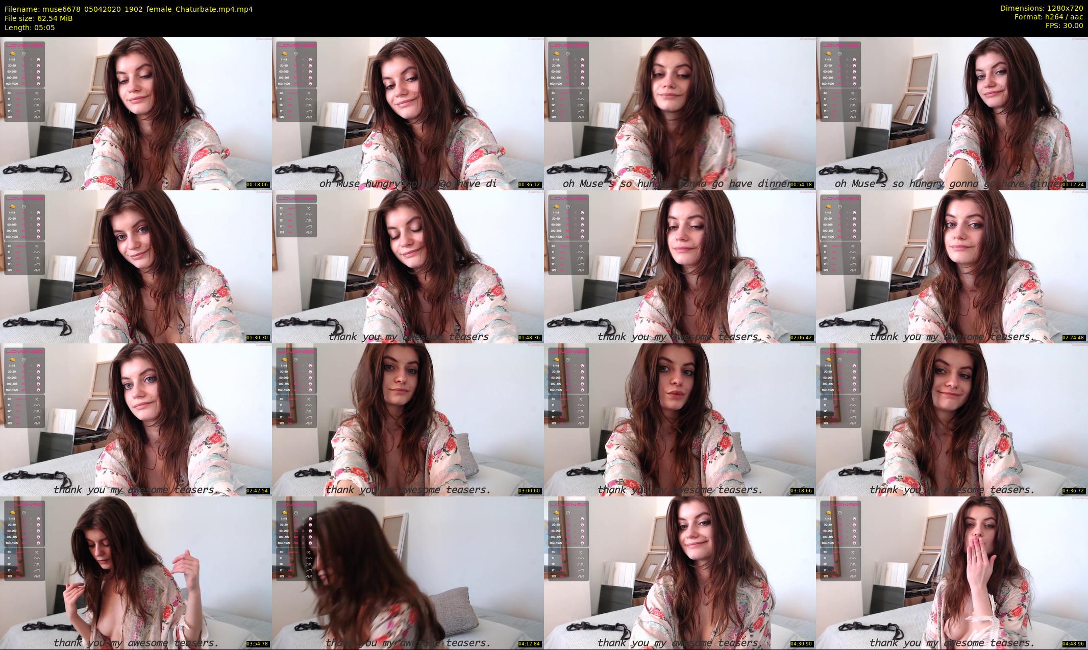 muse6678 — 6 minute Chaturbate female cam show recording, 720p, Apr 5, 2020