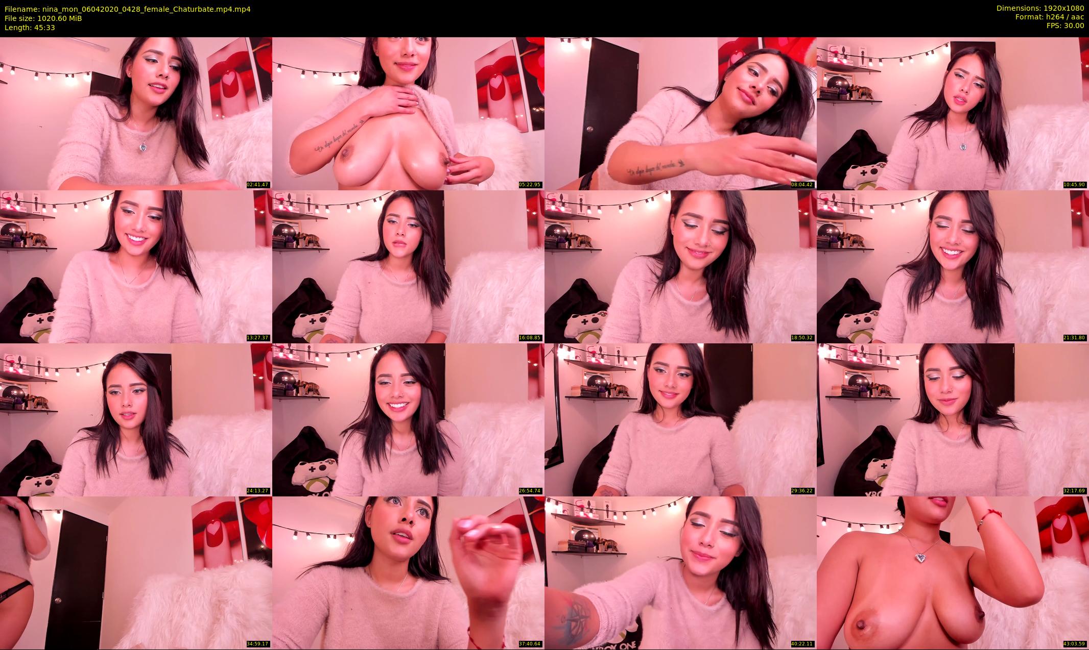 nina_mon — 46 minute Chaturbate female cam show recording, 1080p, Apr 6, 2020