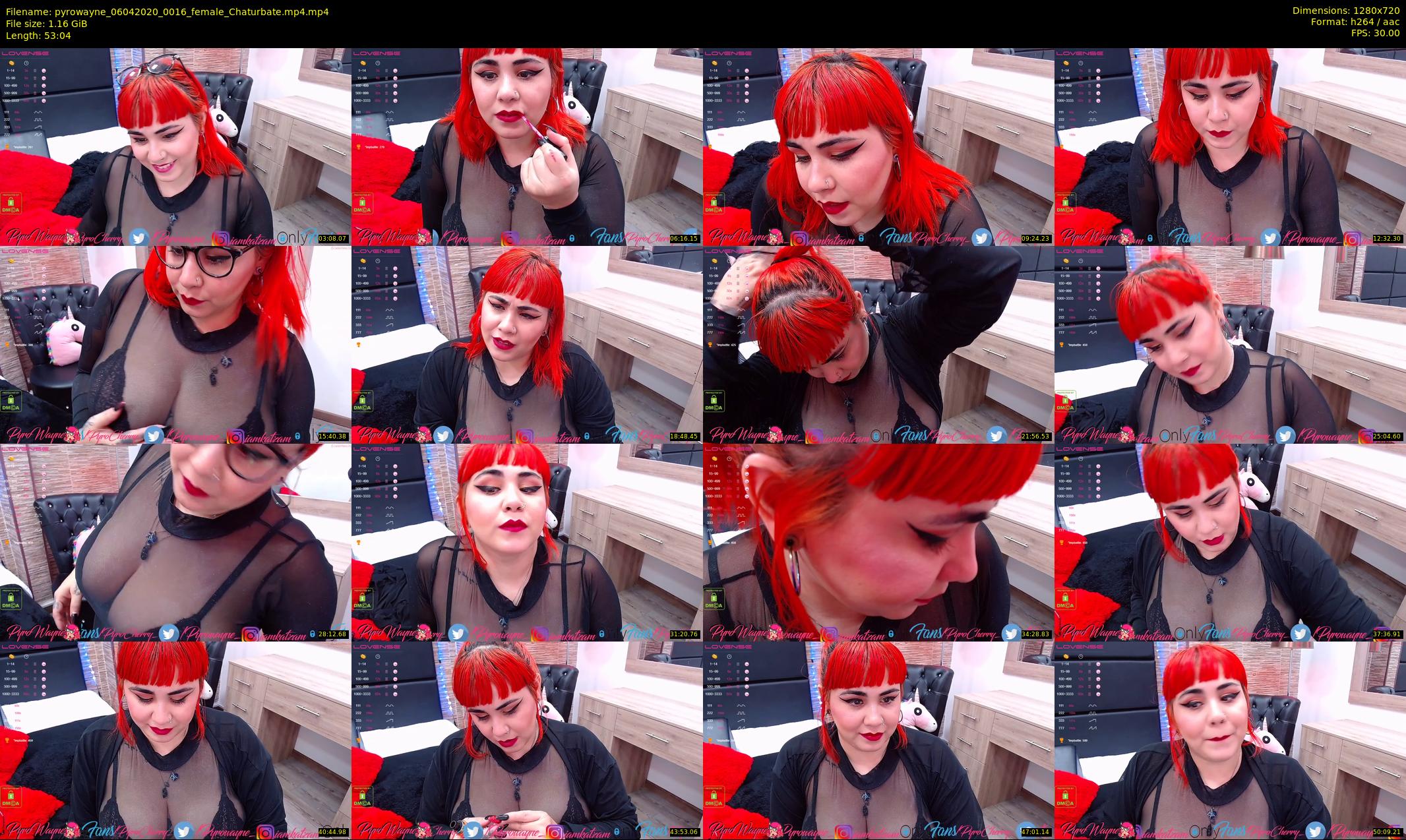 pyrowayne — 54 minute Chaturbate female cam show recording, 720p, Apr 6, 2020