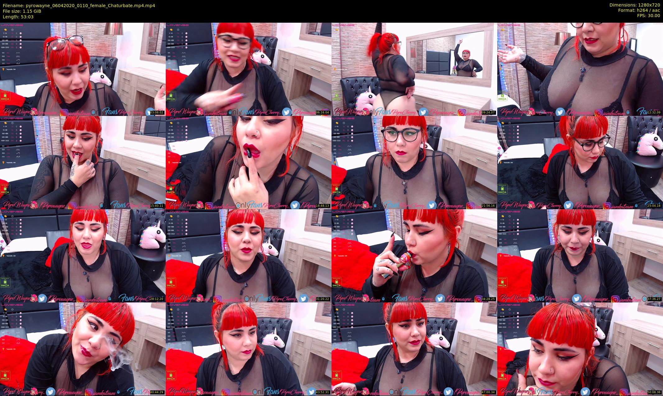 pyrowayne — 54 minute Chaturbate female cam show recording, 720p, Apr 6, 2020