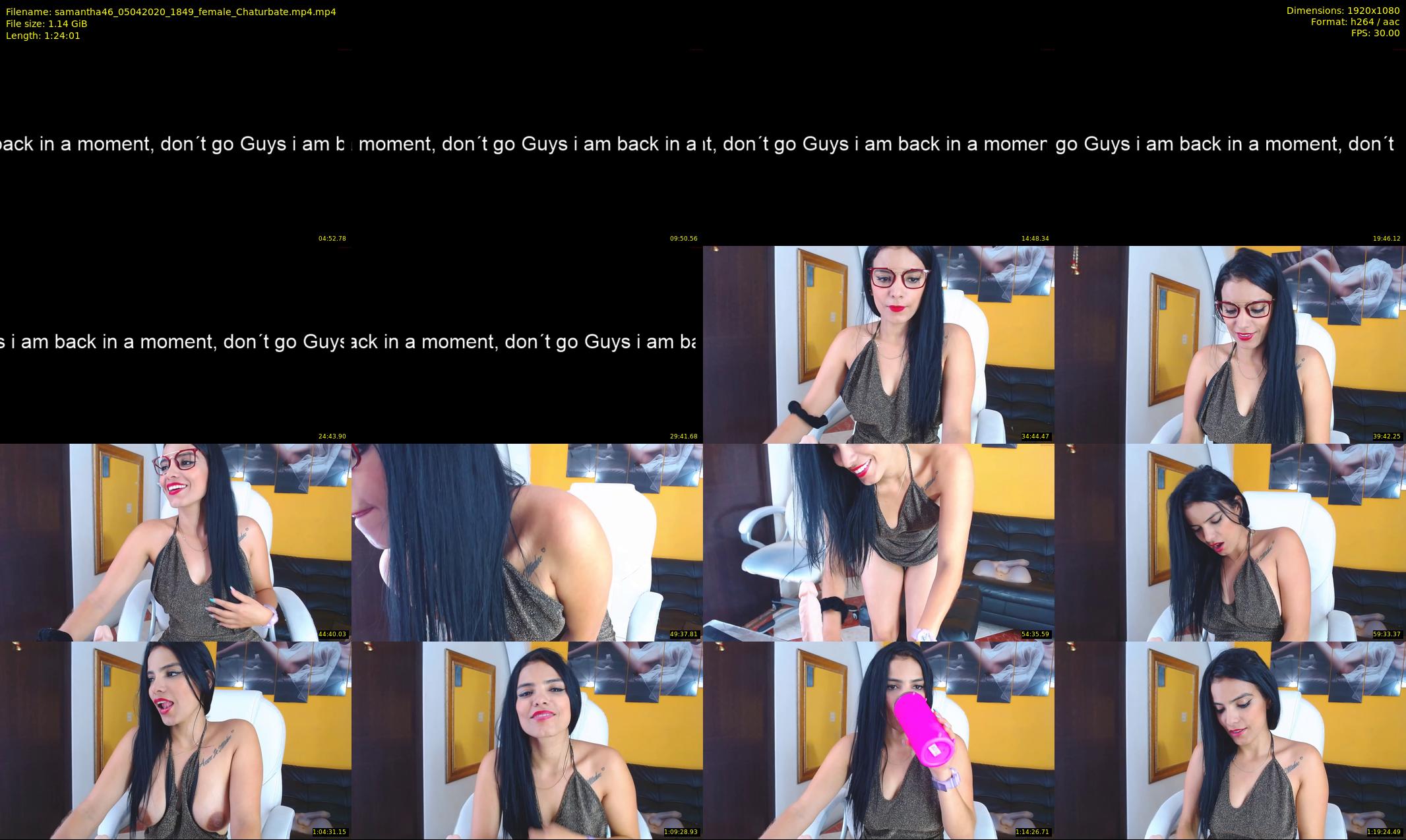 samantha46 — 85 minute Chaturbate female cam show recording, 1080p, Apr 5, 2020