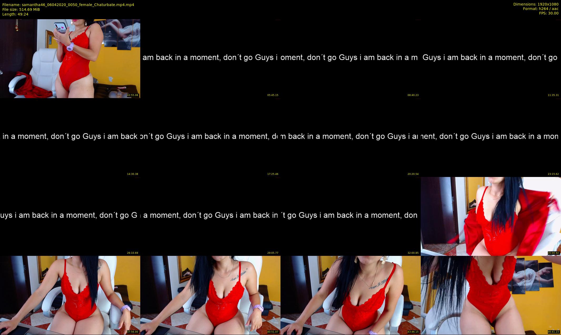 samantha46 — 50 minute Chaturbate female cam show recording, 1080p, Apr 6, 2020