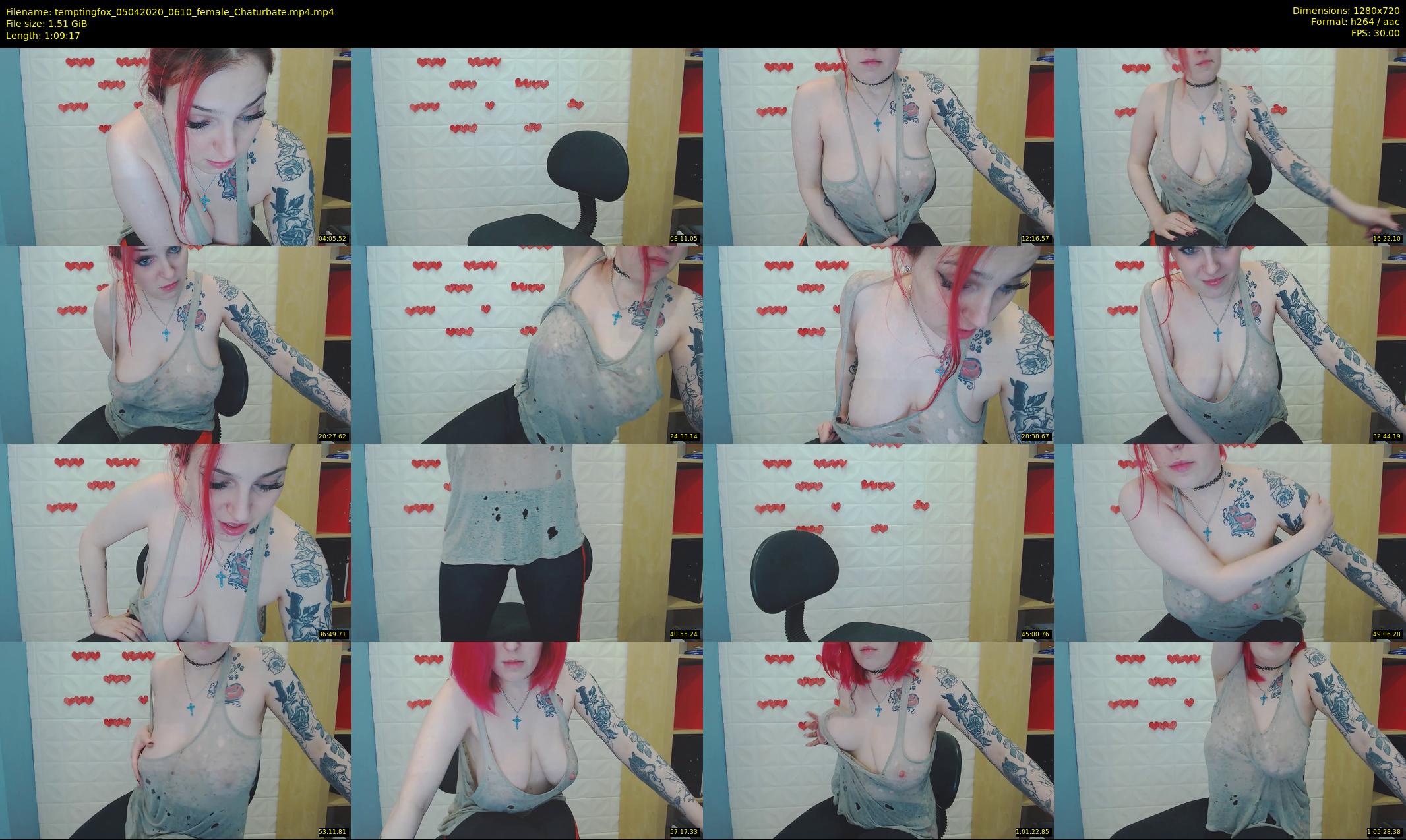 temptingfox — 70 minute Chaturbate female cam show recording, 720p, Apr 5, 2020