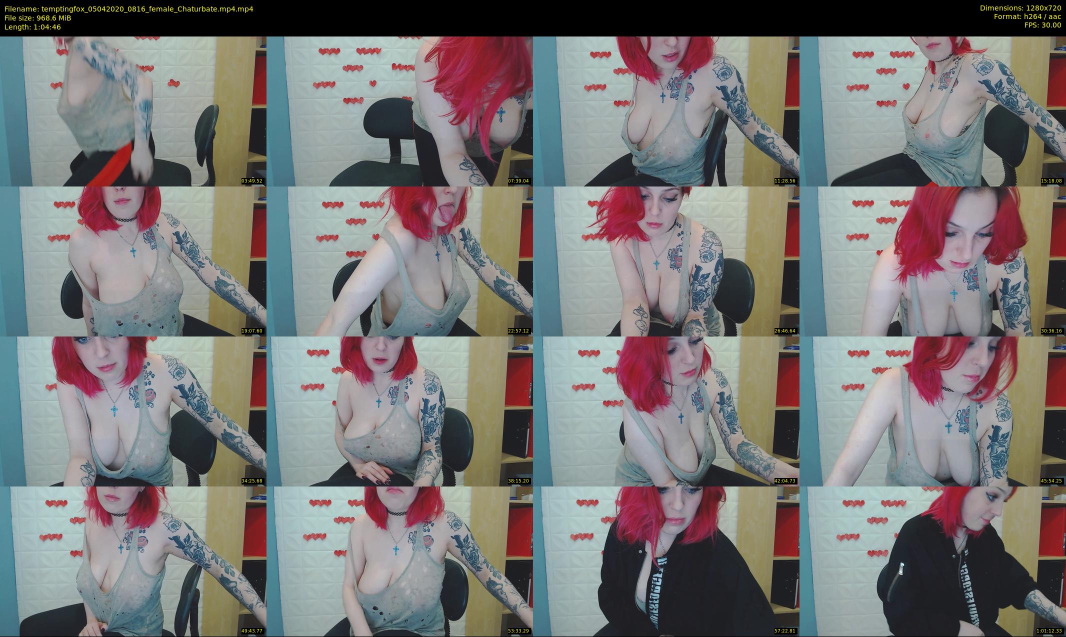 temptingfox — 65 minute Chaturbate female cam show recording, 720p, Apr 5, 2020