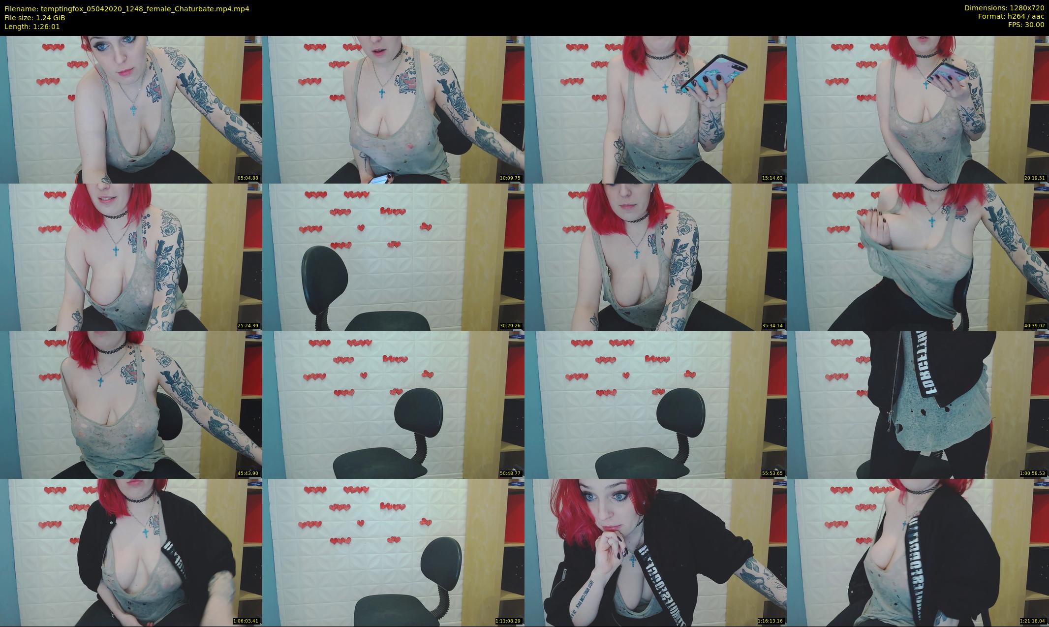 temptingfox — 87 minute Chaturbate female cam show recording, 720p, Apr 5, 2020
