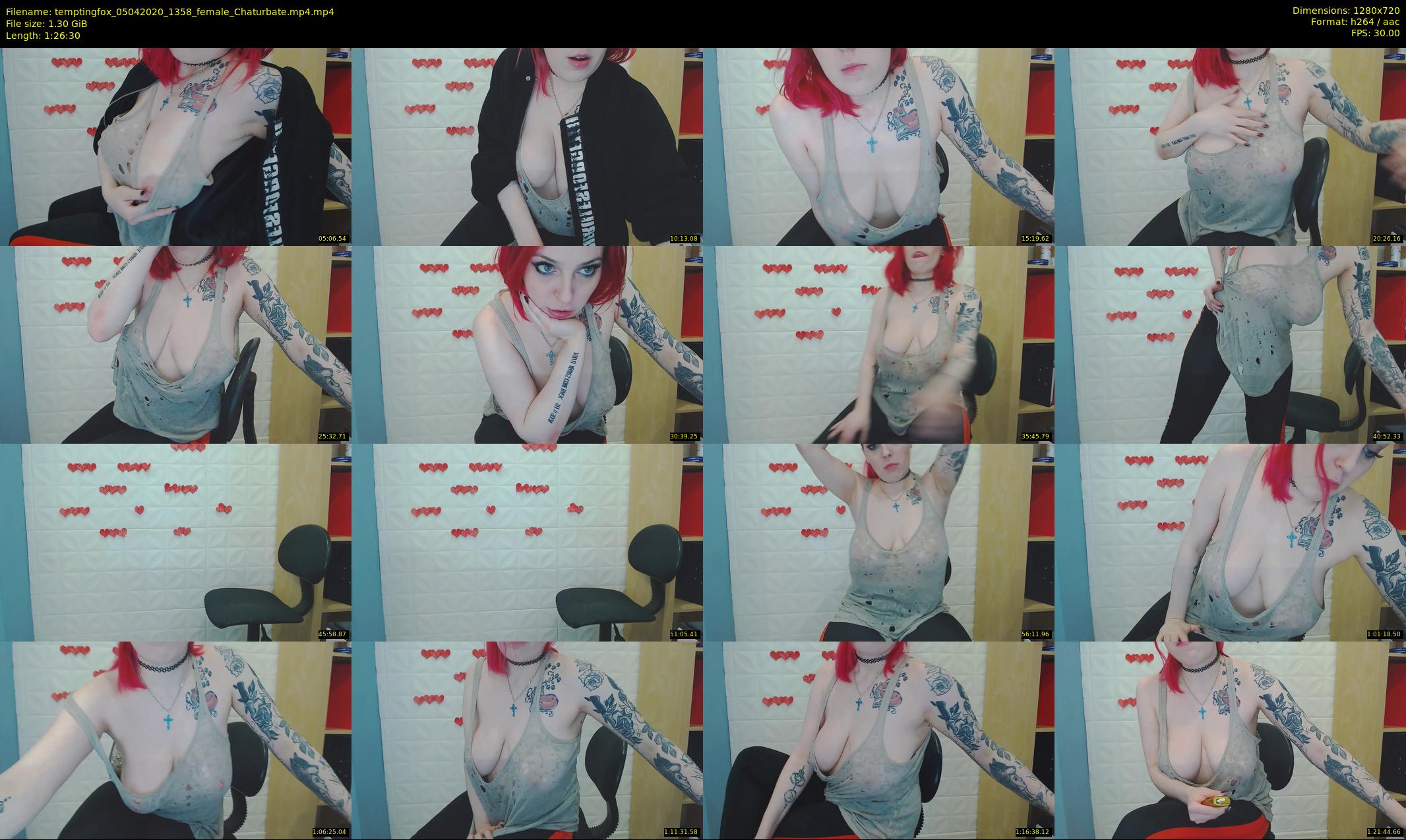 temptingfox — 87 minute Chaturbate female cam show recording, 720p, Apr 5, 2020