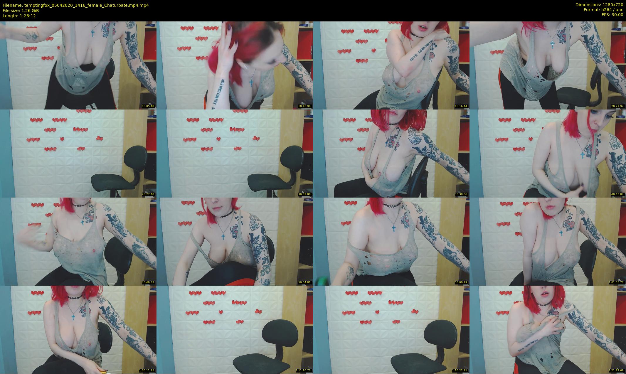 temptingfox — 87 minute Chaturbate female cam show recording, 720p, Apr 5, 2020