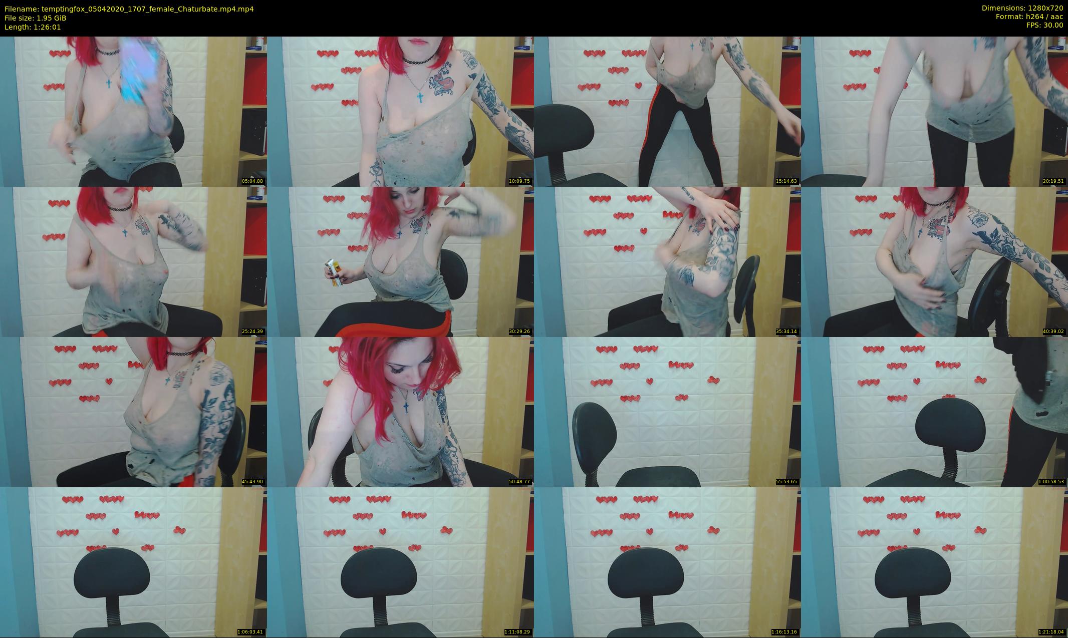 temptingfox — 87 minute Chaturbate female cam show recording, 720p, Apr 5, 2020