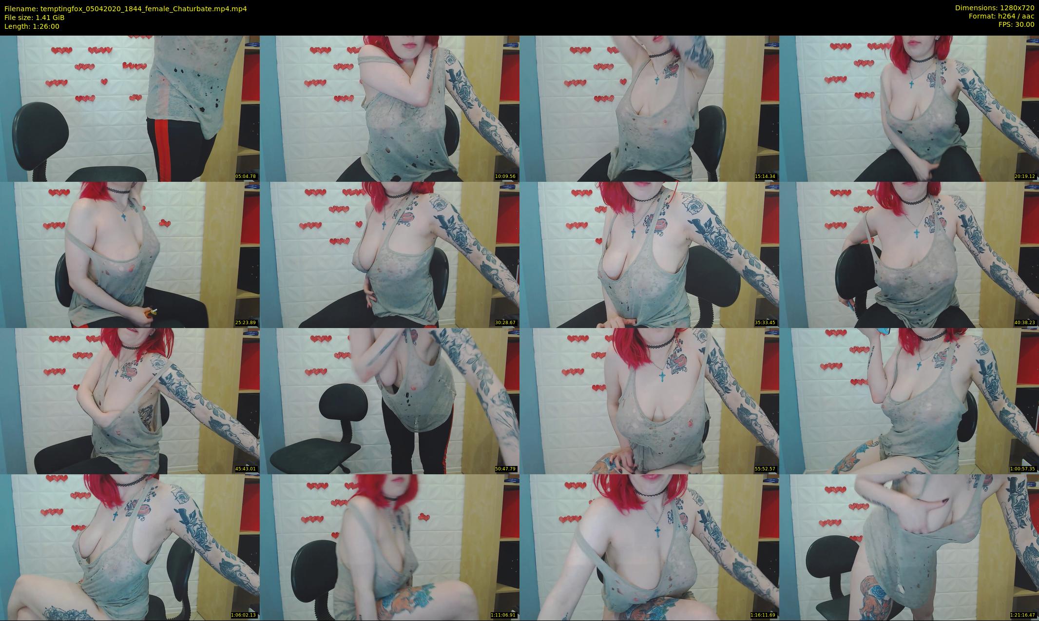 temptingfox — 86 minute Chaturbate female cam show recording, 720p, Apr 5, 2020