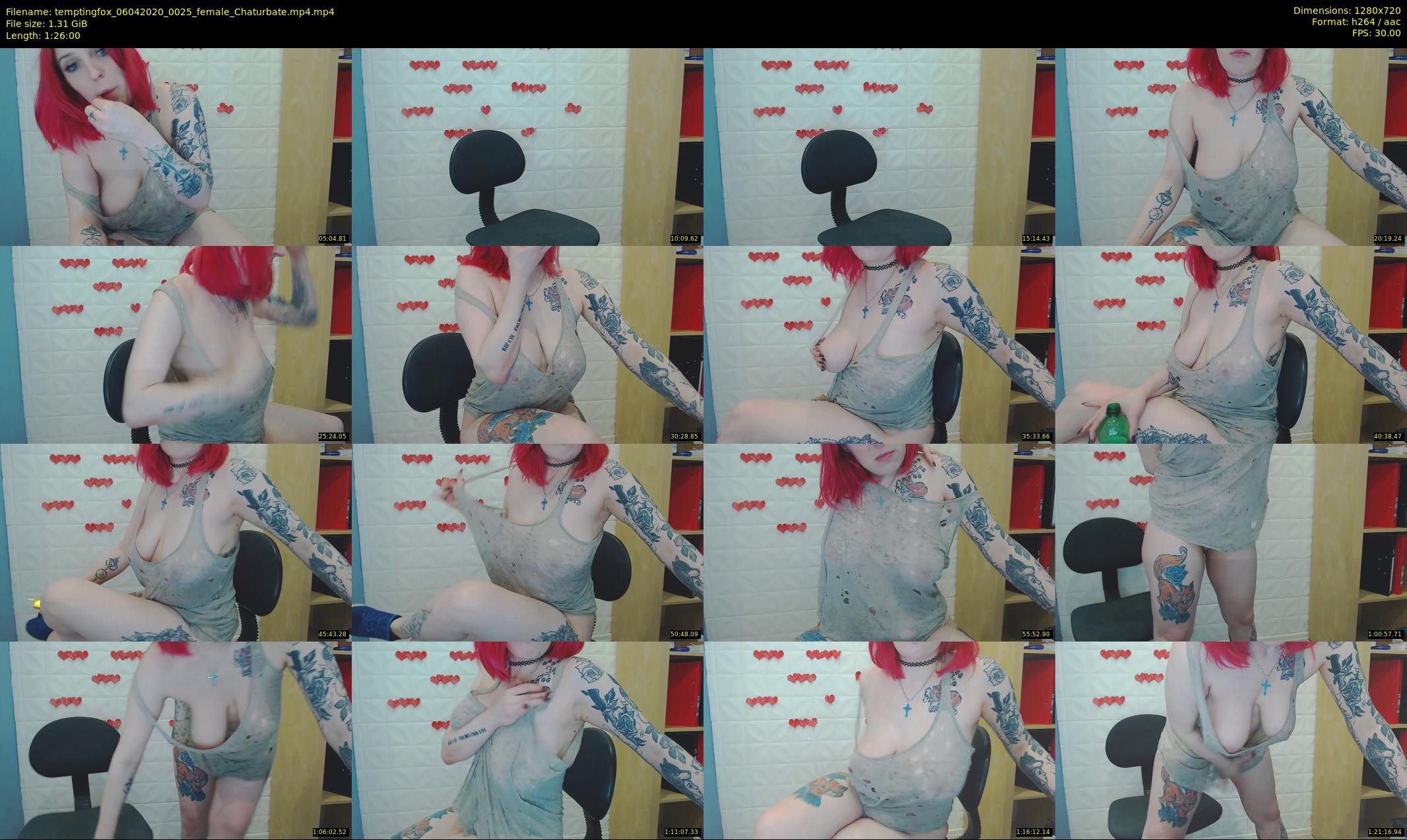 temptingfox — 86 minute Chaturbate female cam show recording, 720p, Apr 6, 2020