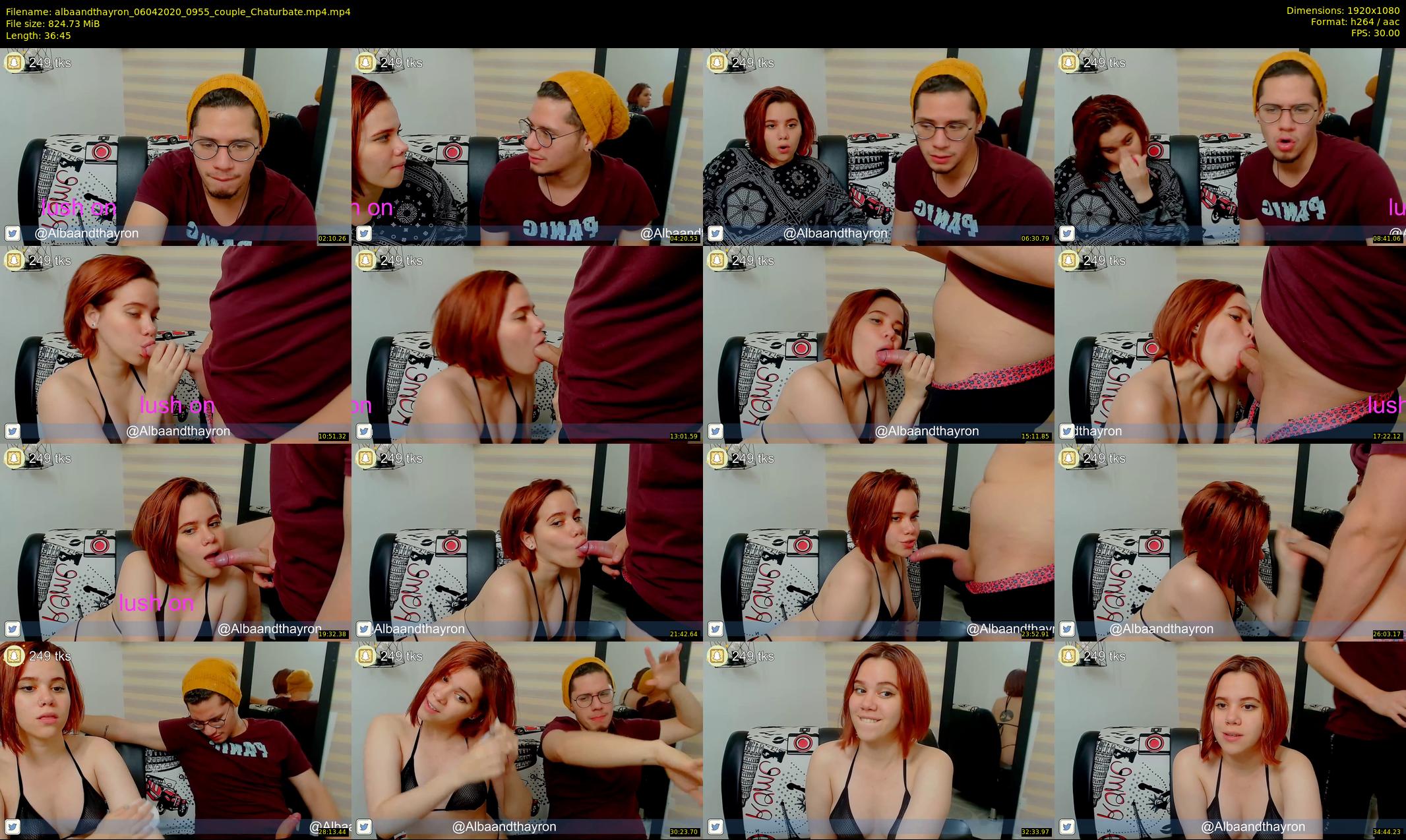 albaandthayron — 37 minute Chaturbate couple cam show recording, 1080p, Apr 6, 2020