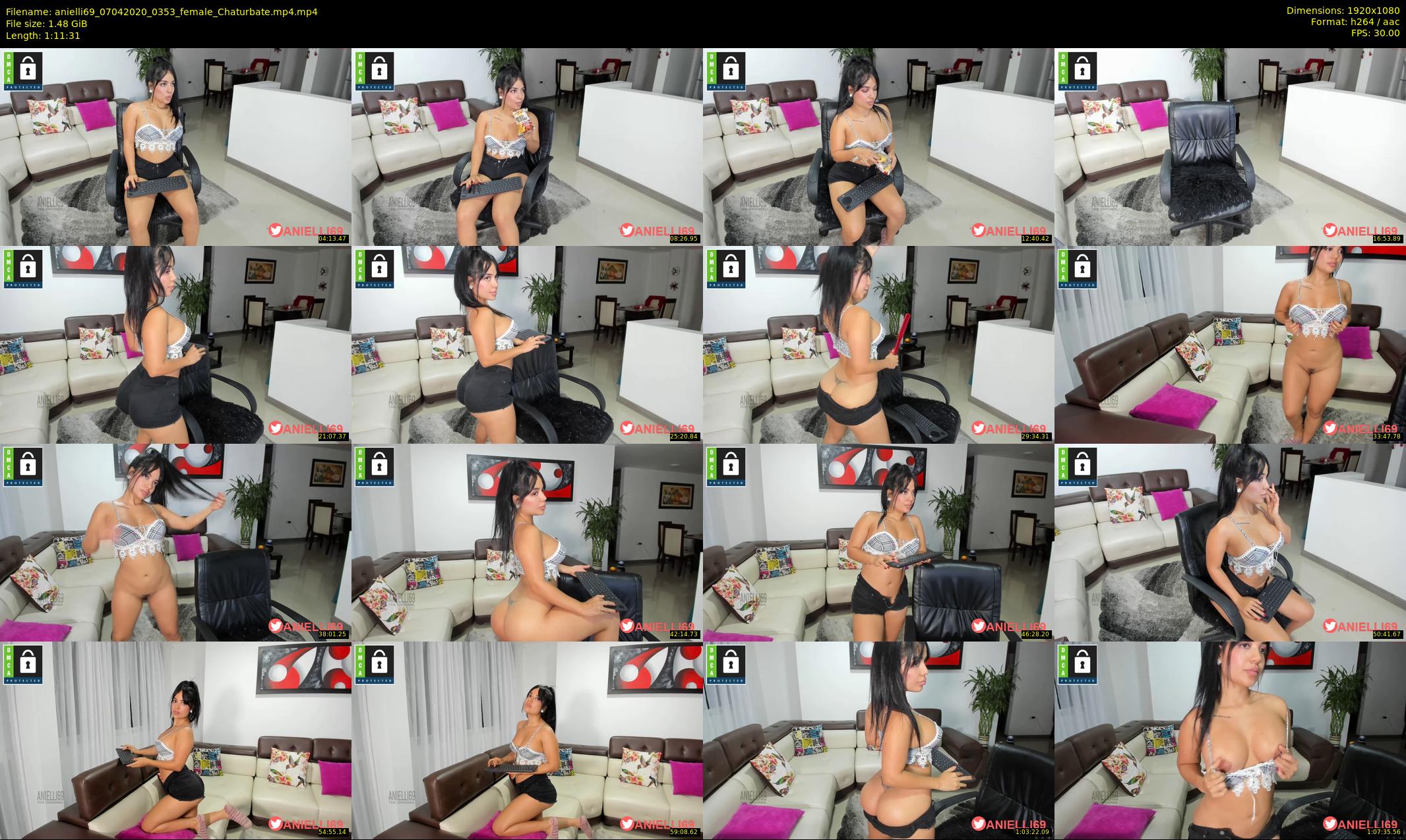 anielli69 — 72 minute Chaturbate female cam show recording, 1080p, Apr 7, 2020