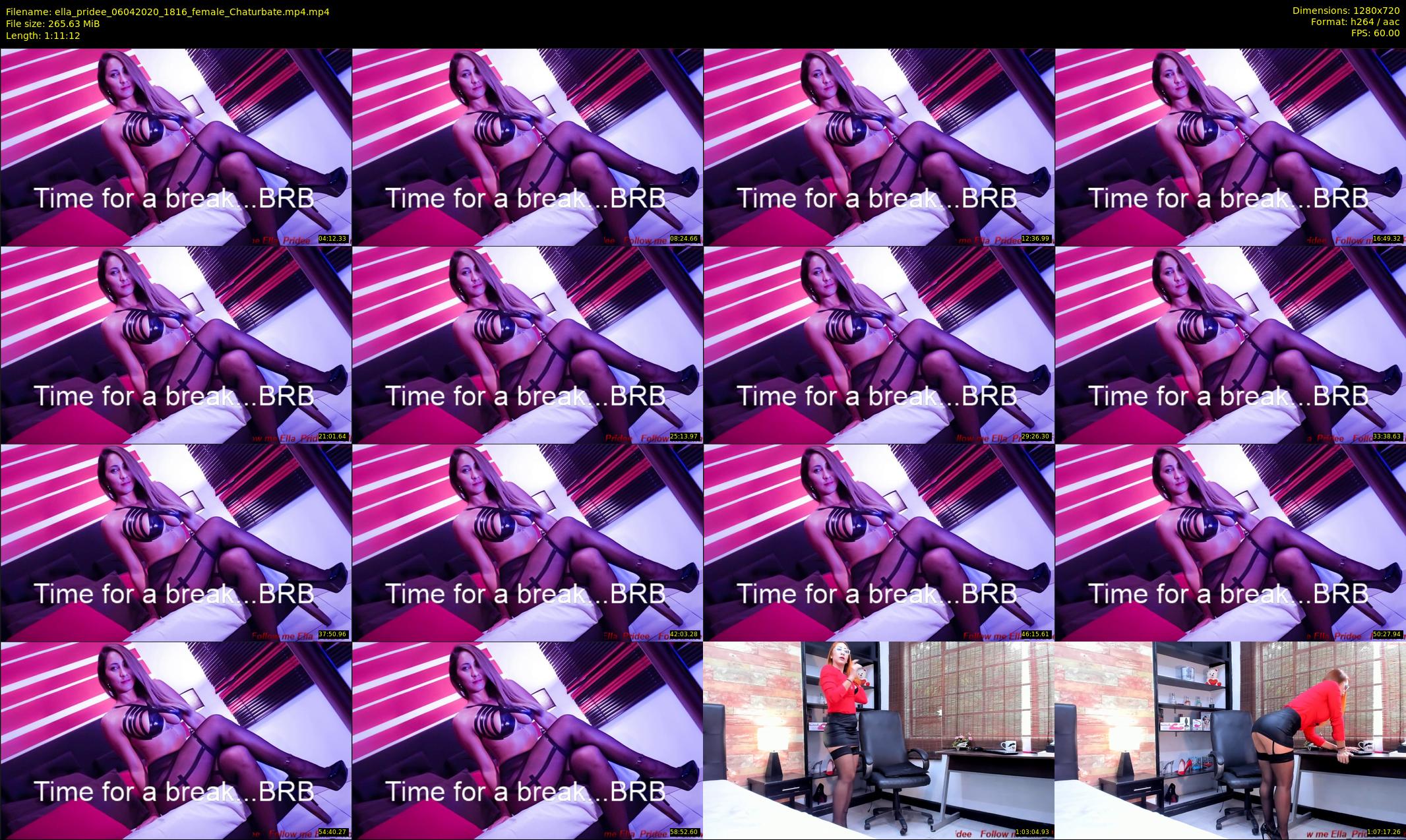 ella_pridee — 72 minute Chaturbate female cam show recording, 720p, Apr 6, 2020