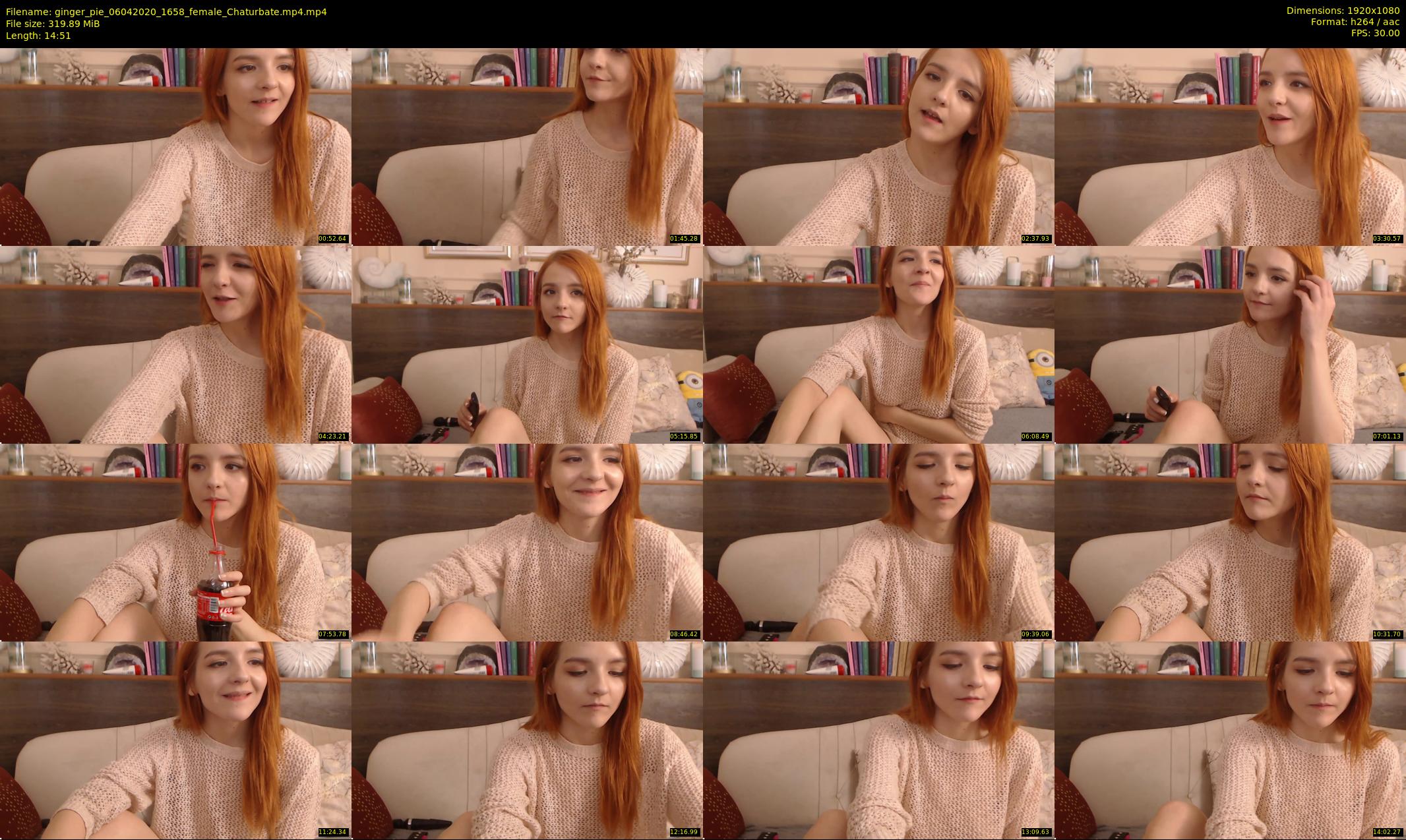 ginger_pie — 15 minute Chaturbate female cam show recording, 1080p, Apr 6, 2020