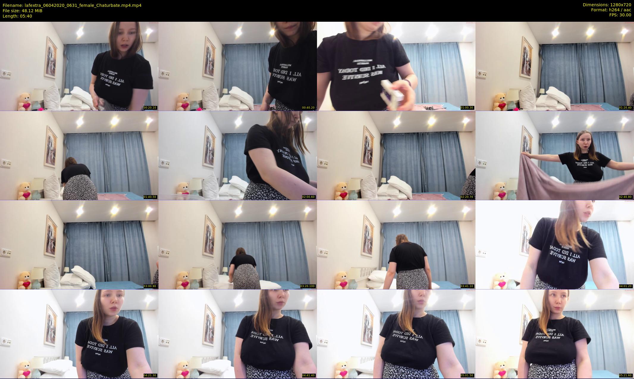 lafextra — 6 minute Chaturbate female cam show recording, 720p, Apr 6, 2020