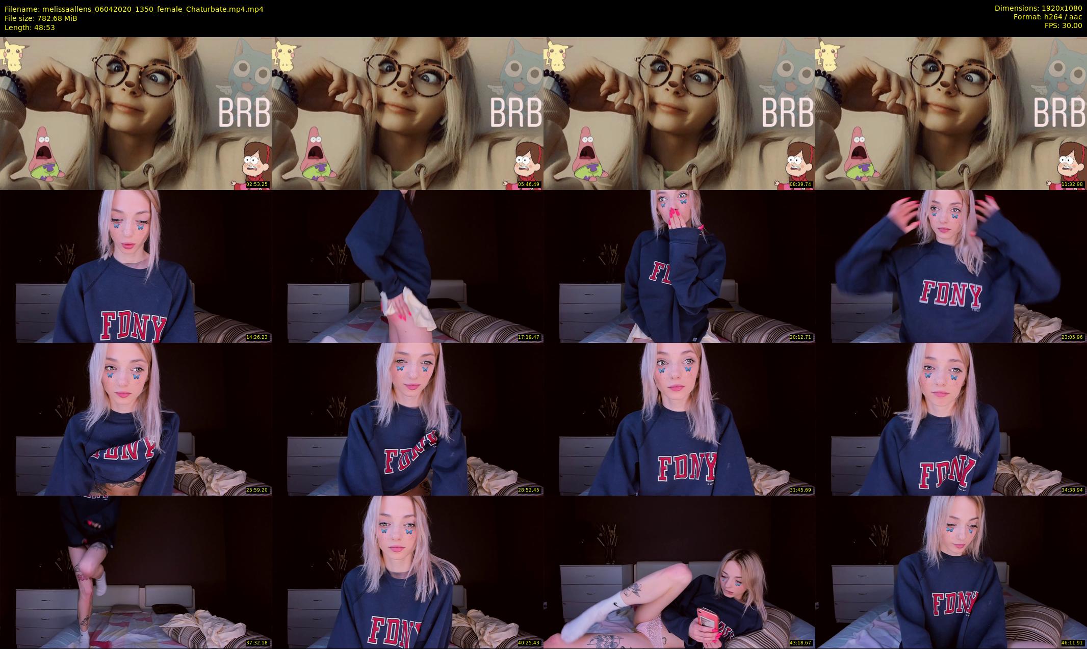melissaallens — 49 minute Chaturbate female cam show recording, 1080p, Apr 6, 2020