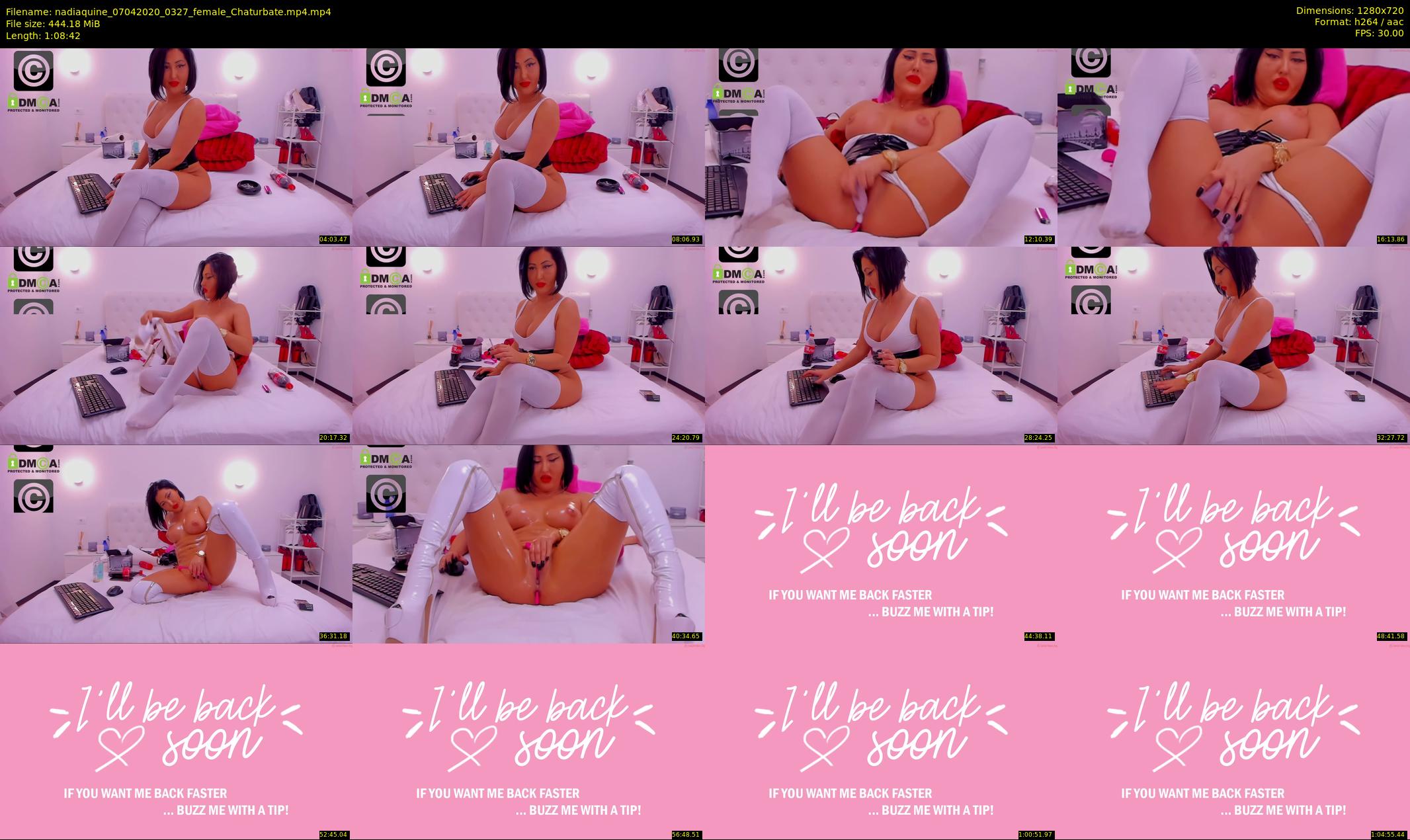 nadiaquine — 69 minute Chaturbate female cam show recording, 720p, Apr 7, 2020