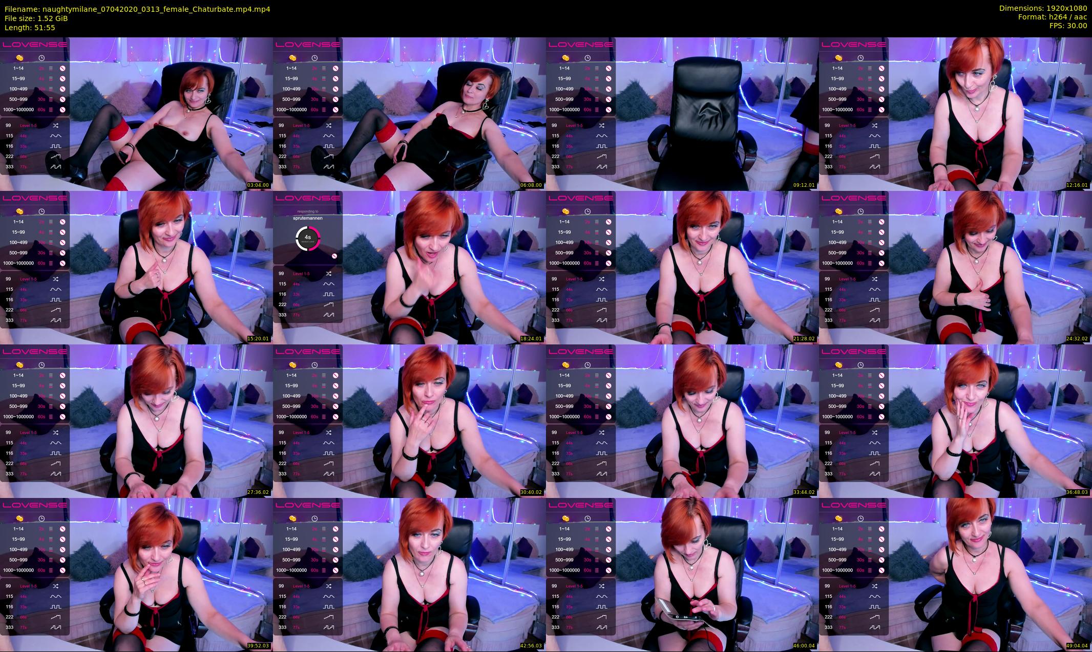 naughtymilane — 52 minute Chaturbate female cam show recording, 1080p, Apr 7, 2020