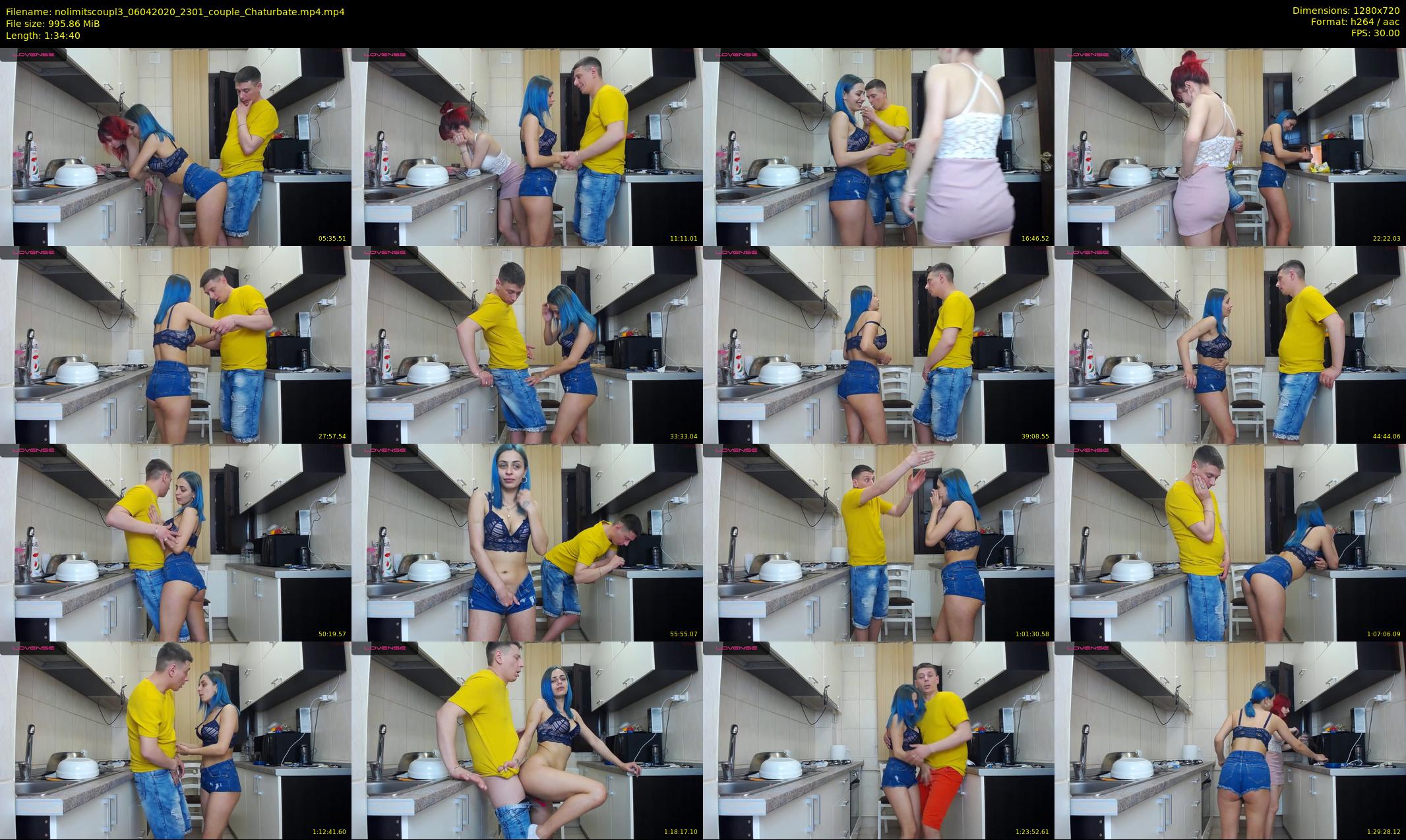 nolimitscoupl3 — 95 minute Chaturbate couple cam show recording, 720p, Apr 6, 2020
