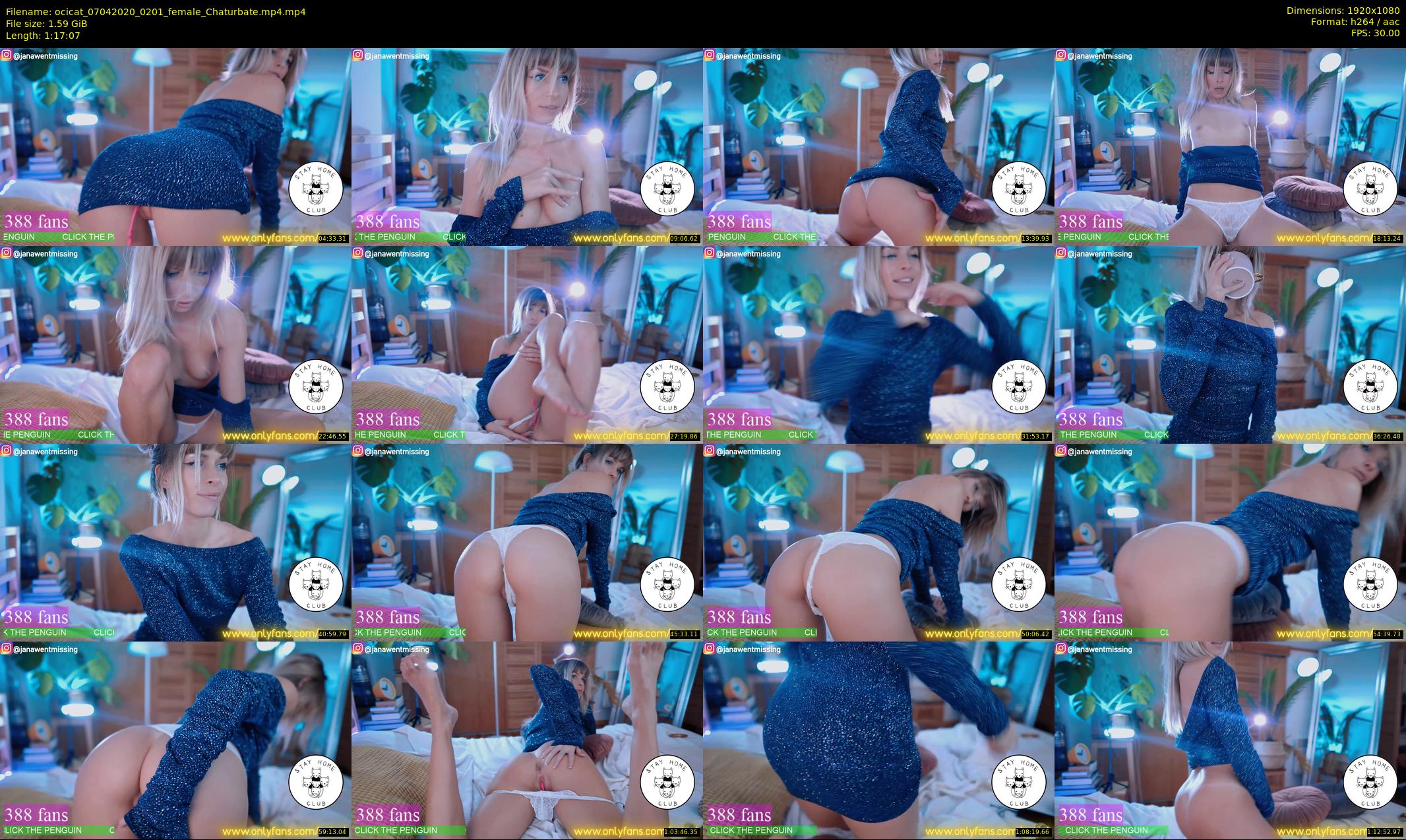 ocicat — 78 minute Chaturbate female cam show recording, 1080p, Apr 7, 2020