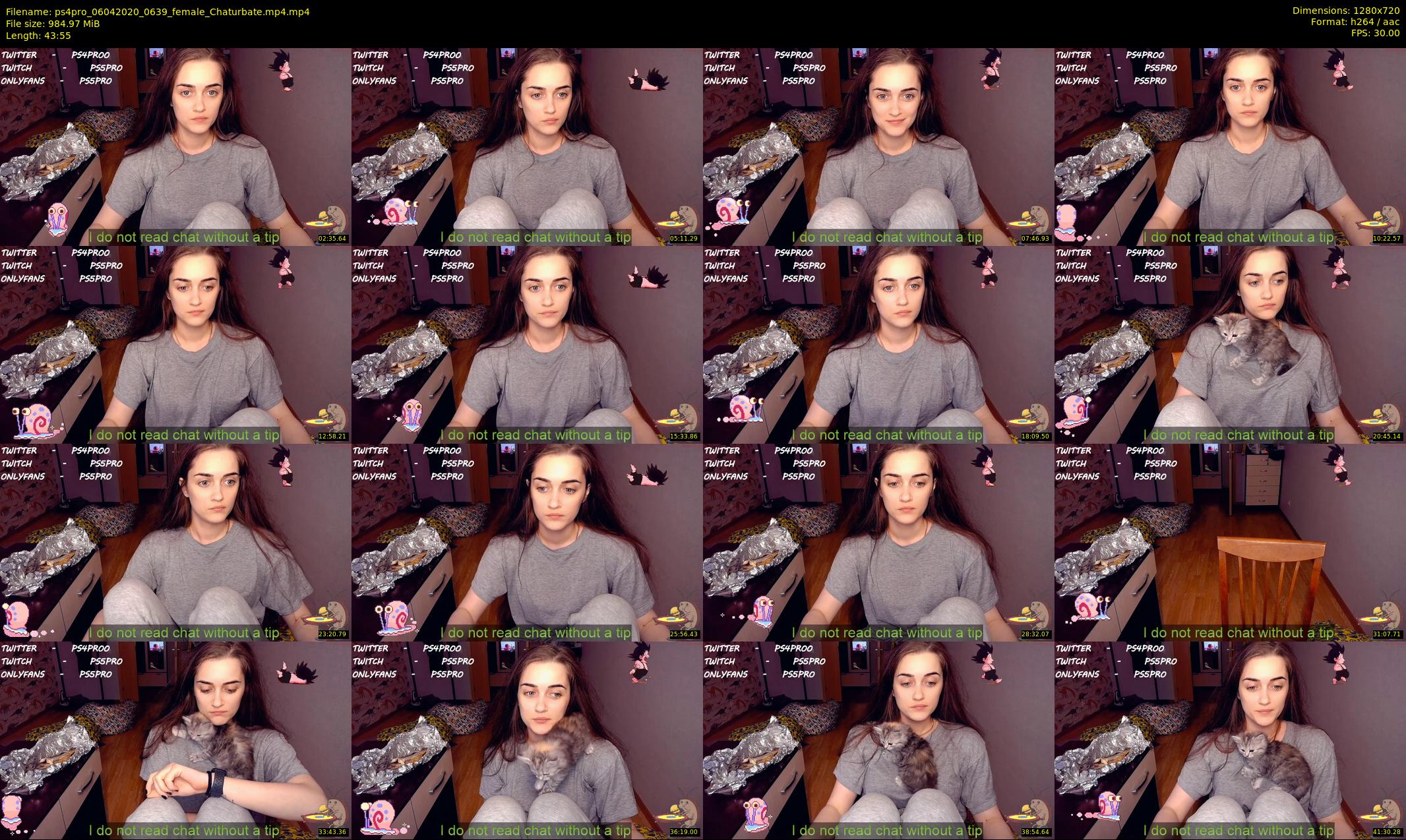 ps4pro — 44 minute Chaturbate female cam show recording, 720p, Apr 6, 2020