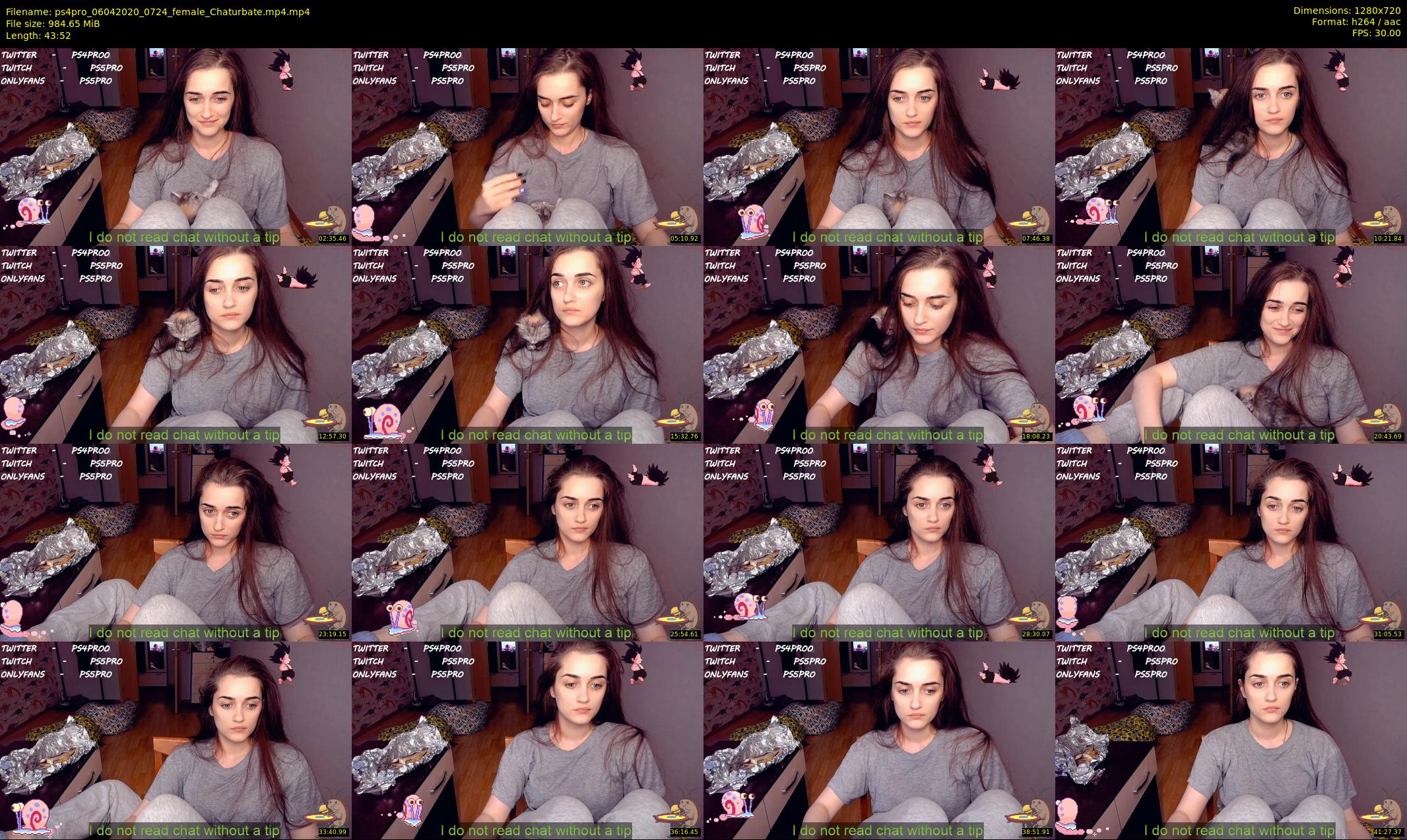 ps4pro — 44 minute Chaturbate female cam show recording, 720p, Apr 6, 2020