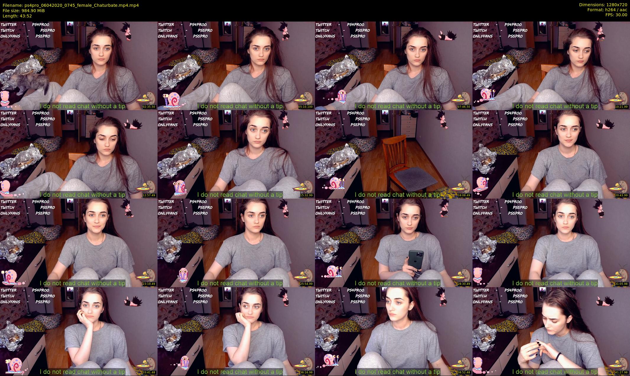 ps4pro — 44 minute Chaturbate female cam show recording, 720p, Apr 6, 2020