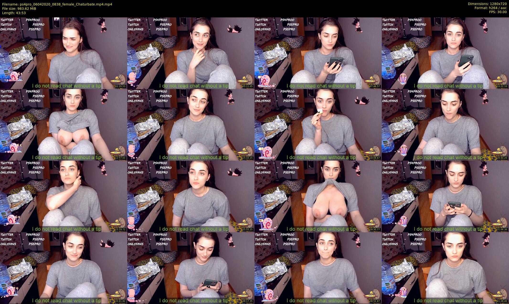 ps4pro — 44 minute Chaturbate female cam show recording, 720p, Apr 6, 2020