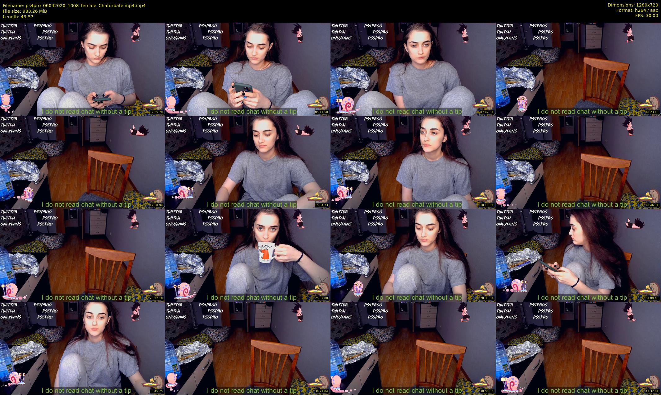 ps4pro — 44 minute Chaturbate female cam show recording, 720p, Apr 6, 2020