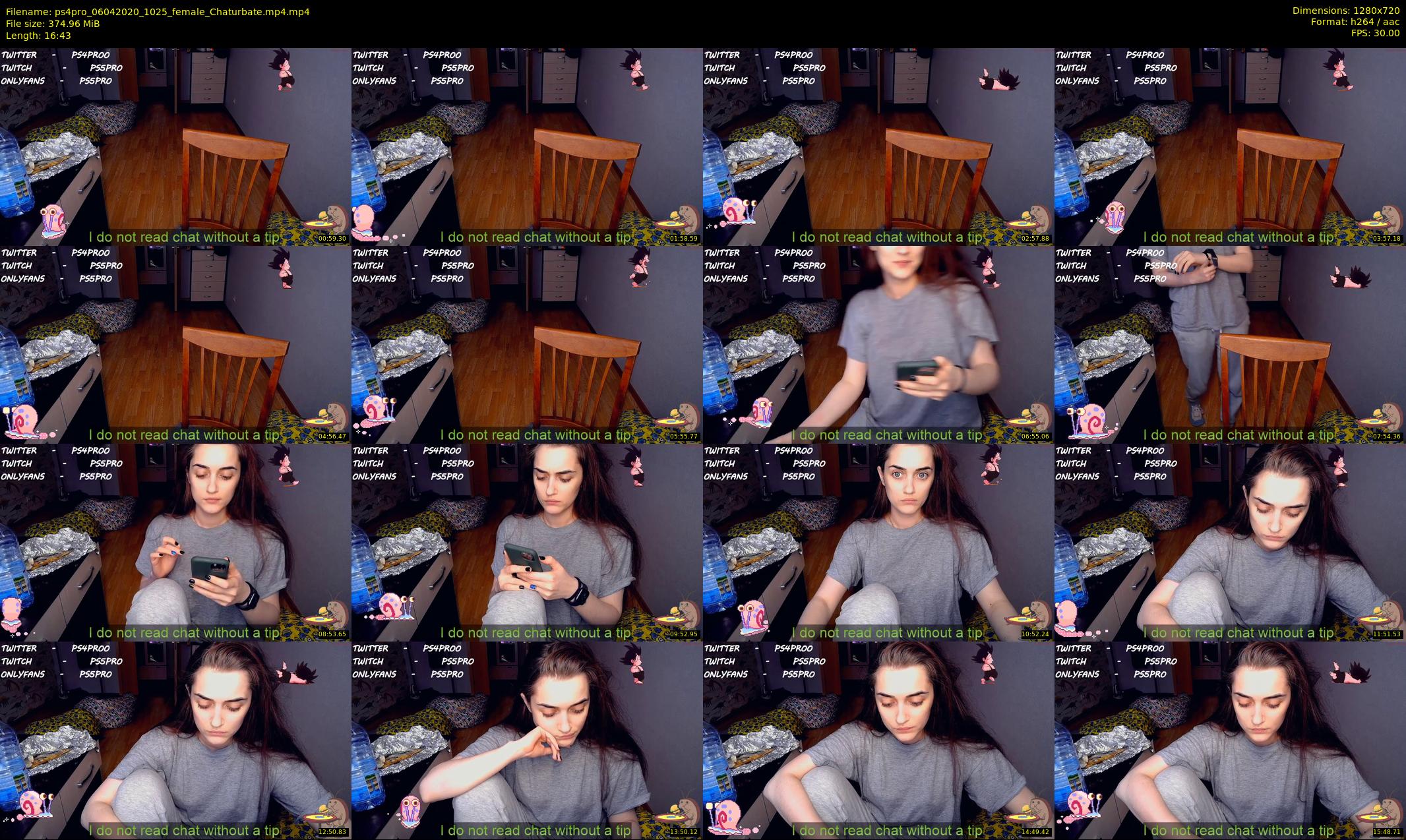 ps4pro — 17 minute Chaturbate female cam show recording, 720p, Apr 6, 2020