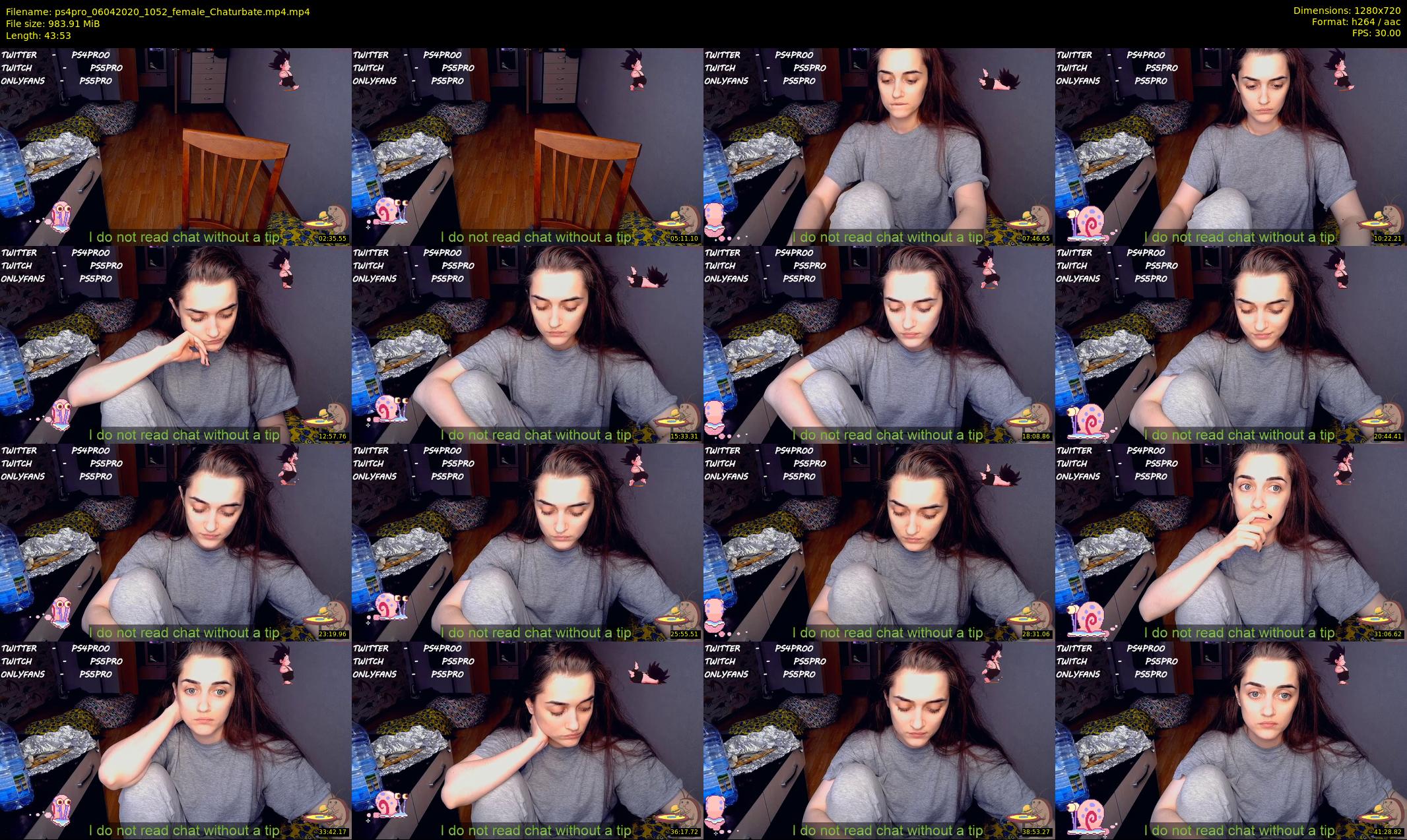 ps4pro — 44 minute Chaturbate female cam show recording, 720p, Apr 6, 2020