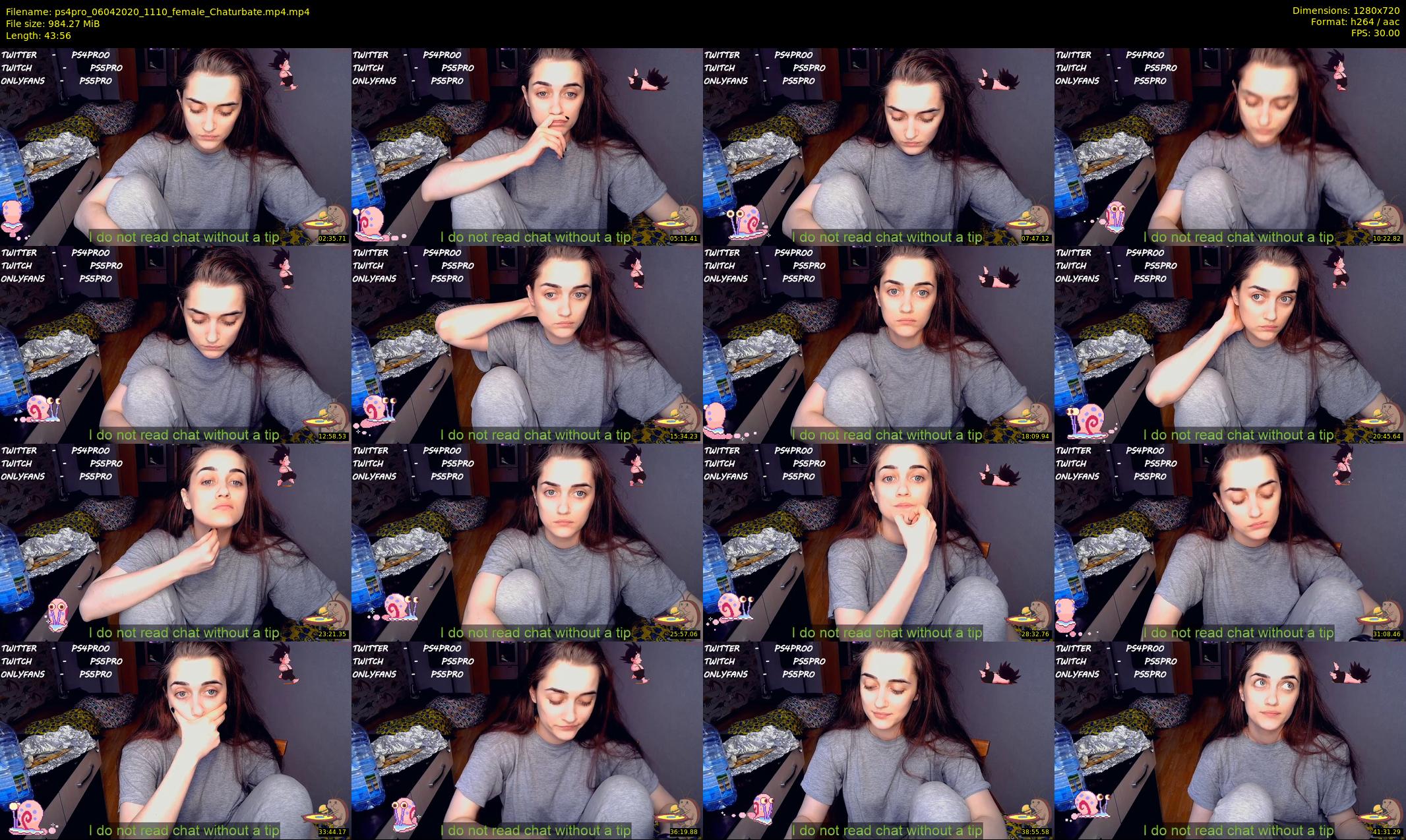 ps4pro — 44 minute Chaturbate female cam show recording, 720p, Apr 6, 2020