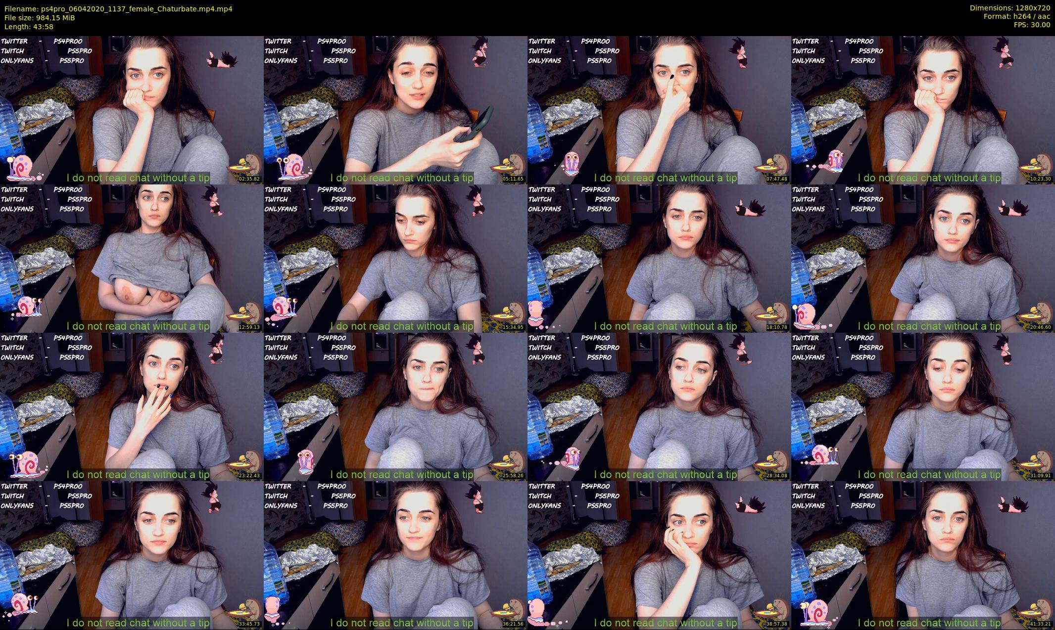 ps4pro — 44 minute Chaturbate female cam show recording, 720p, Apr 6, 2020