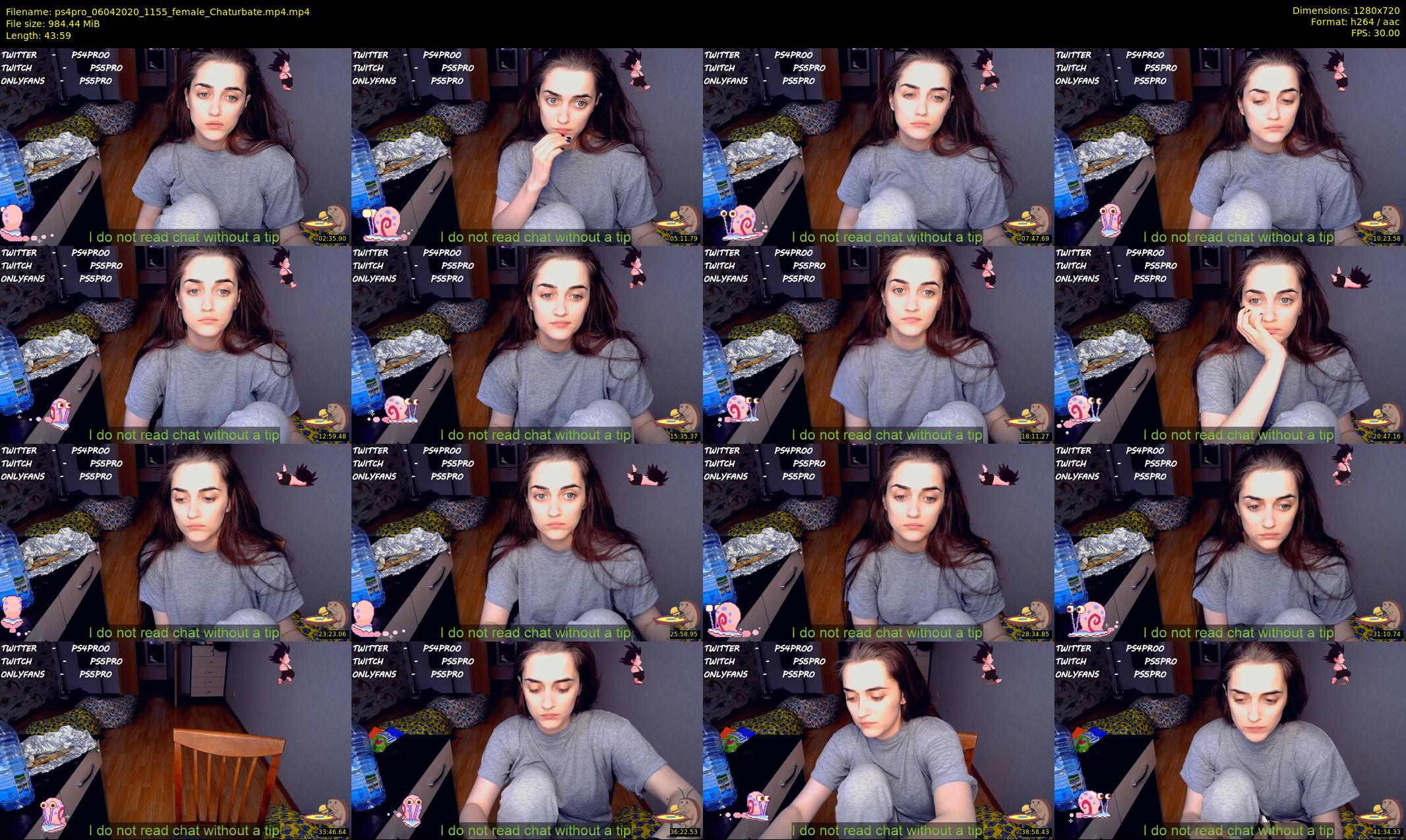 ps4pro — 44 minute Chaturbate female cam show recording, 720p, Apr 6, 2020