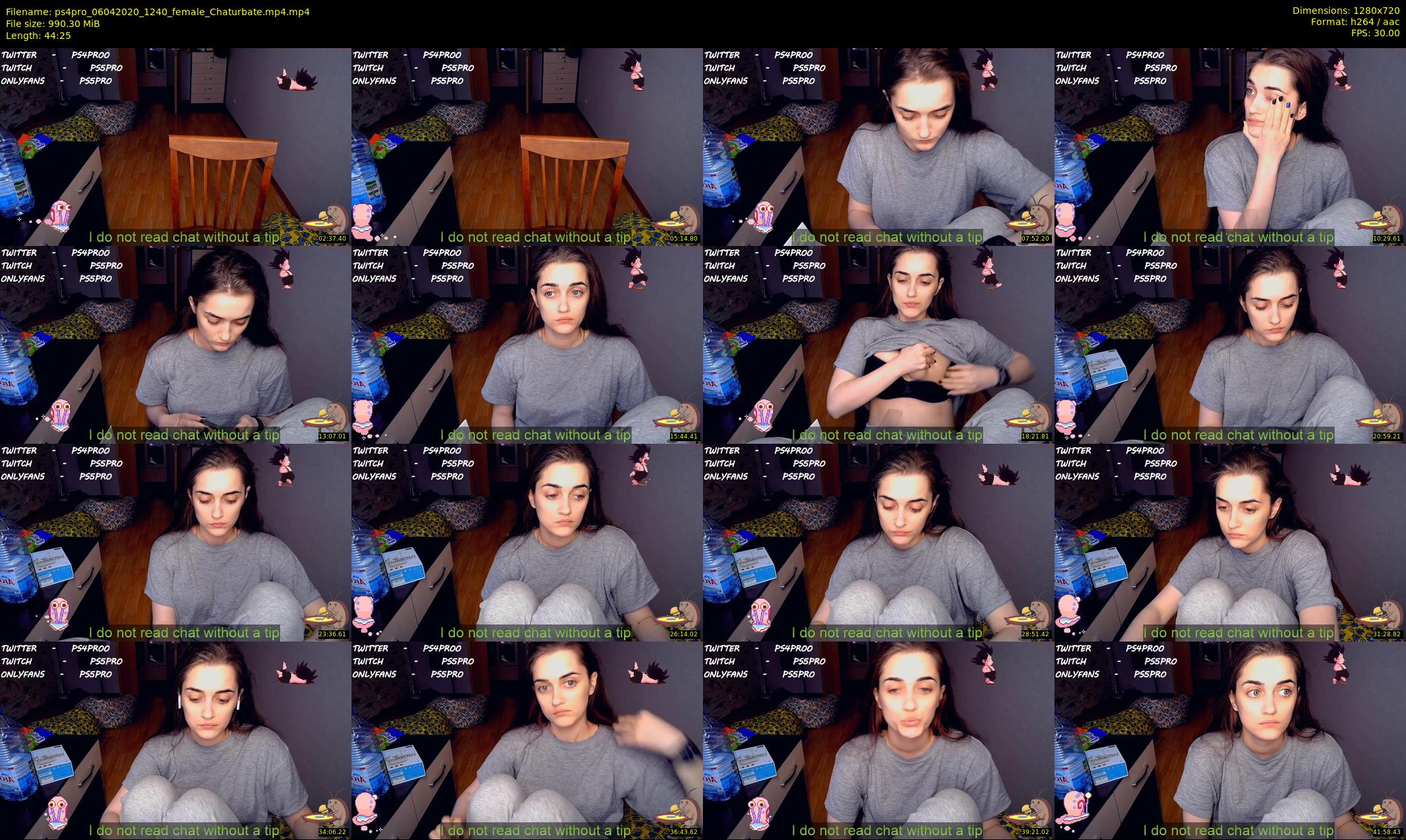 ps4pro — 45 minute Chaturbate female cam show recording, 720p, Apr 6, 2020