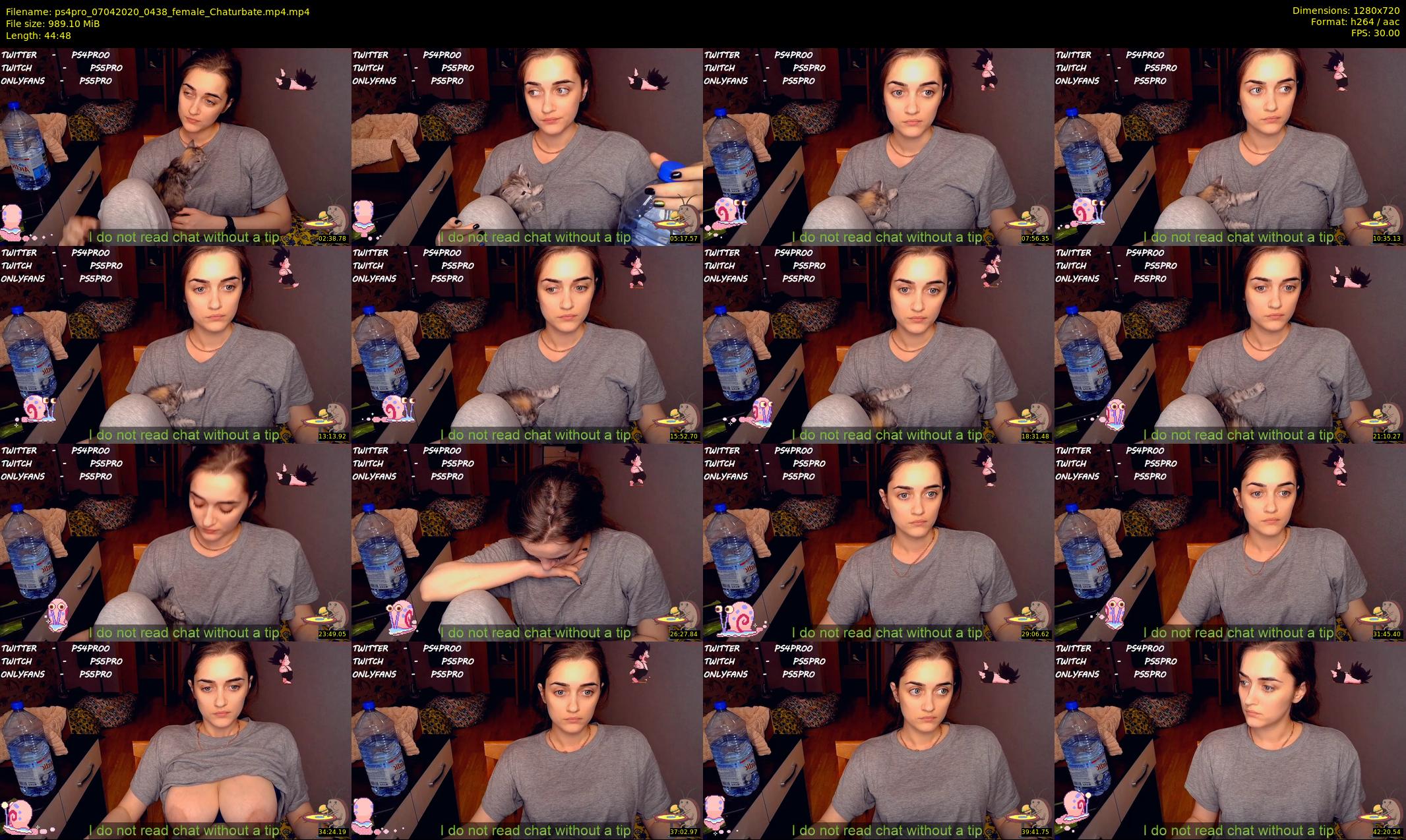 ps4pro — 45 minute Chaturbate female cam show recording, 720p, Apr 7, 2020
