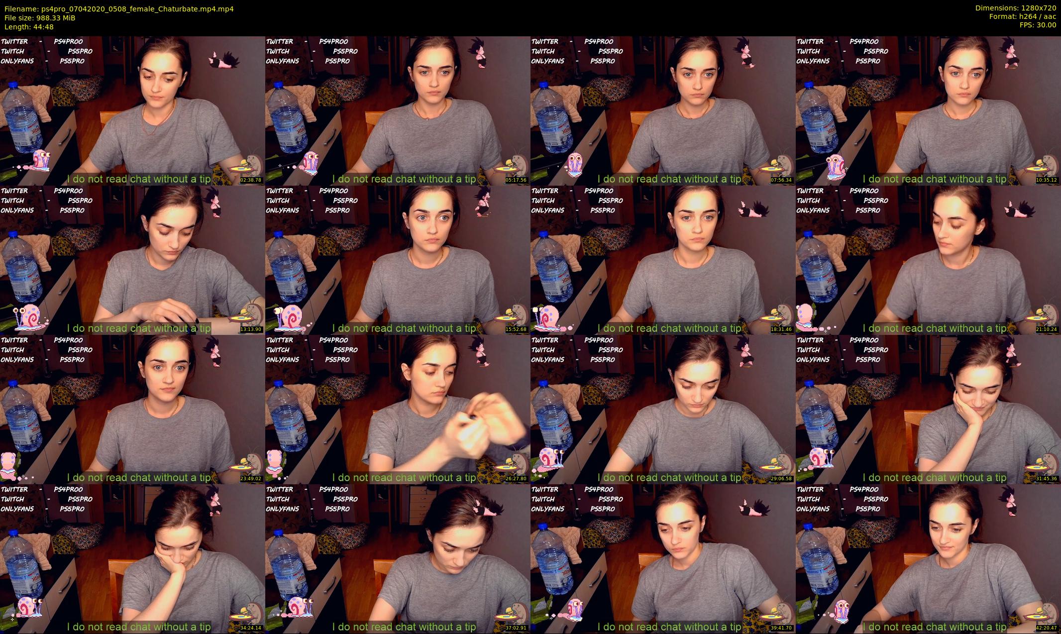 ps4pro — 45 minute Chaturbate female cam show recording, 720p, Apr 7, 2020